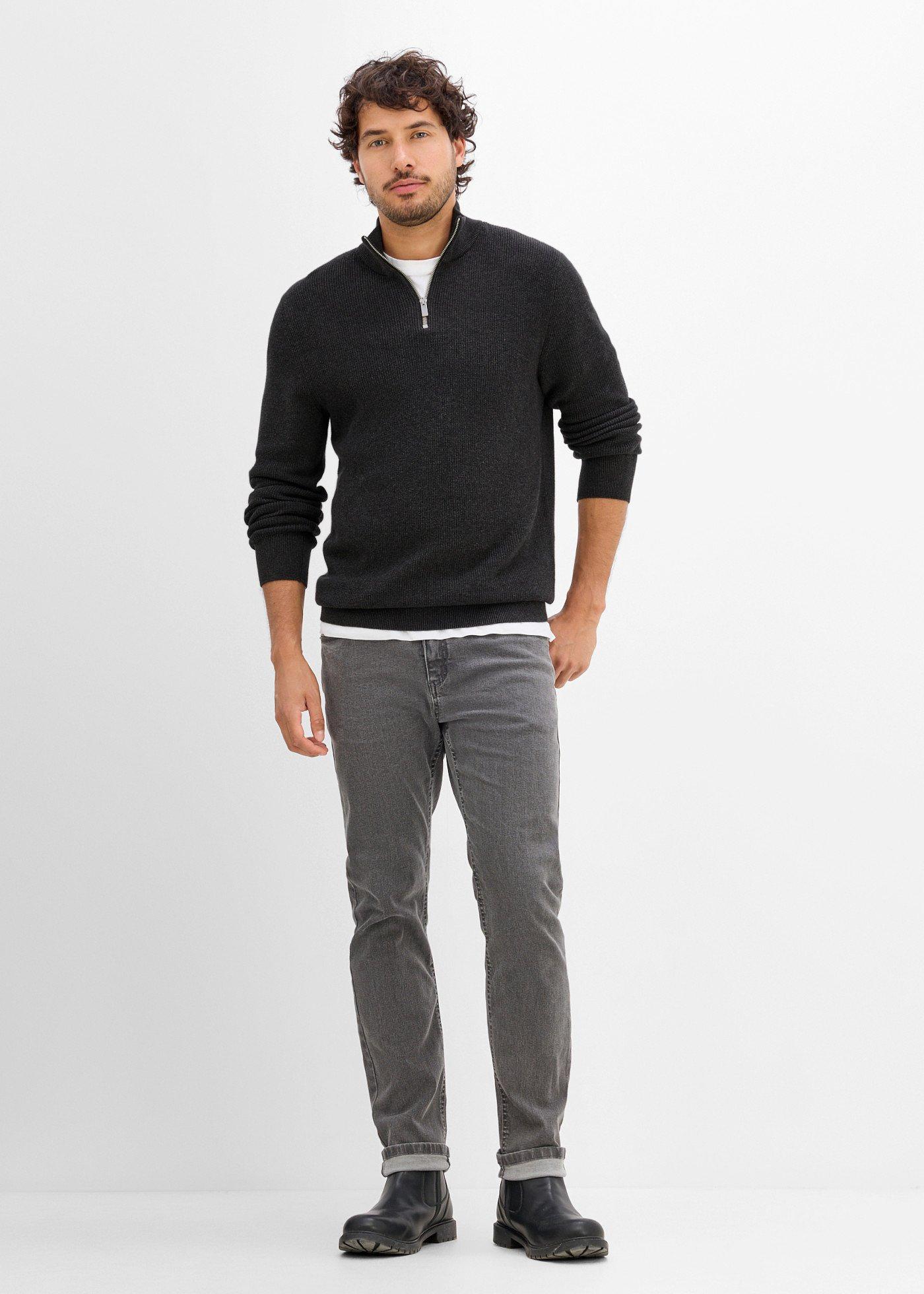 Bluza ze stójką z czystej bawełny - Bonprix