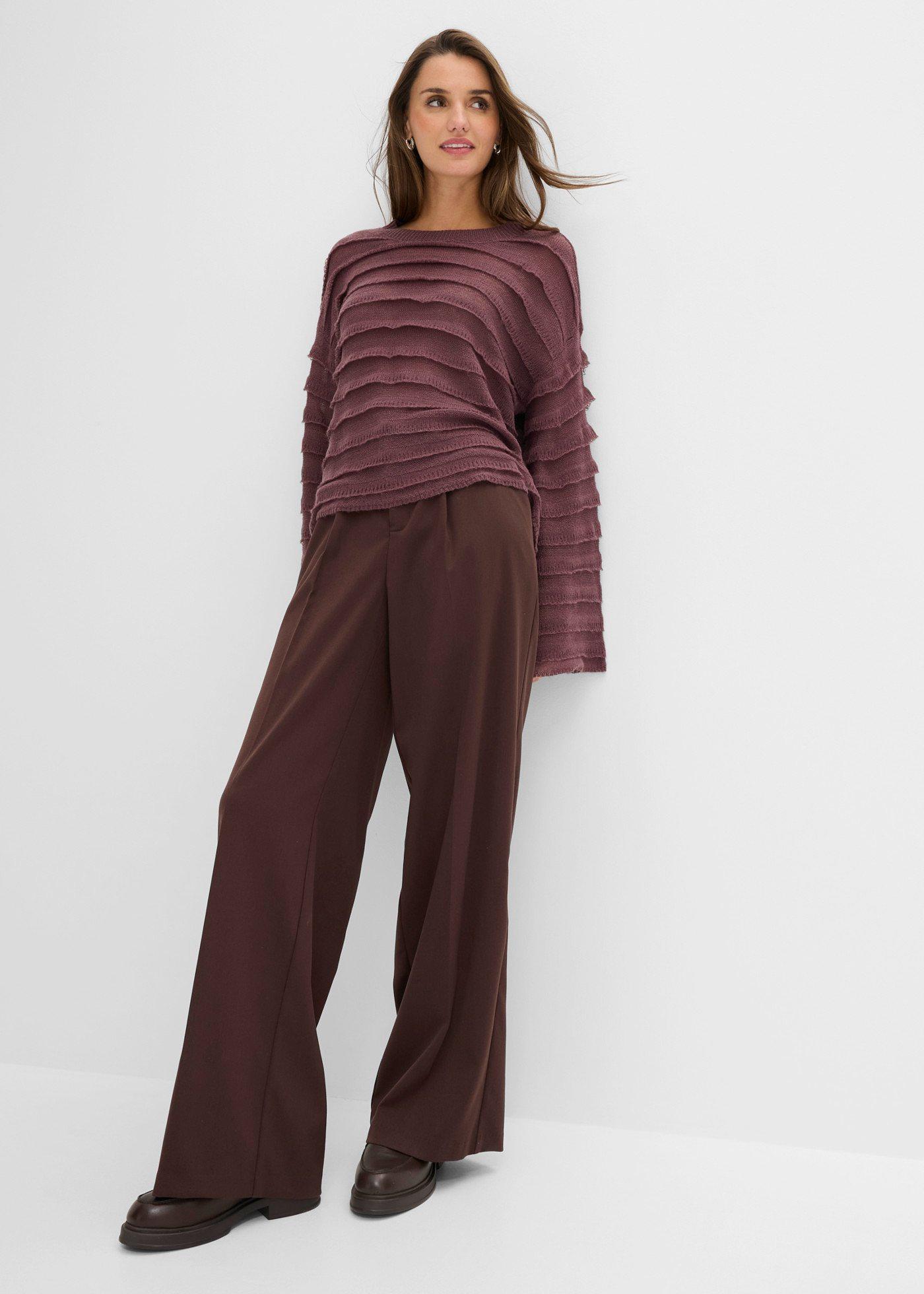 Sweter oversize, półprzezroczysty - Bonprix
