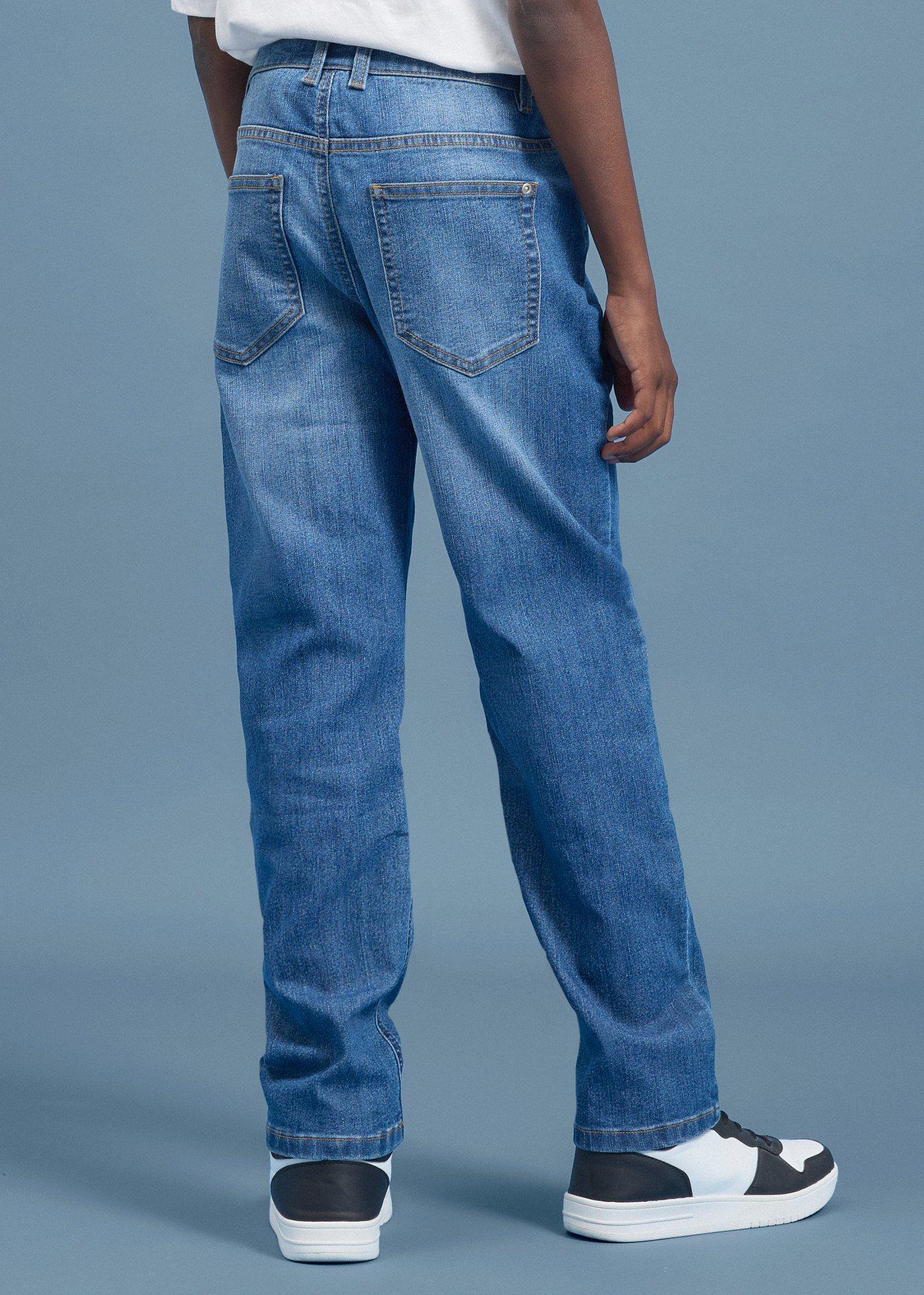 Jeansy regular fit, ze stretchem, z regulowanym pasem, straight - Bonprix