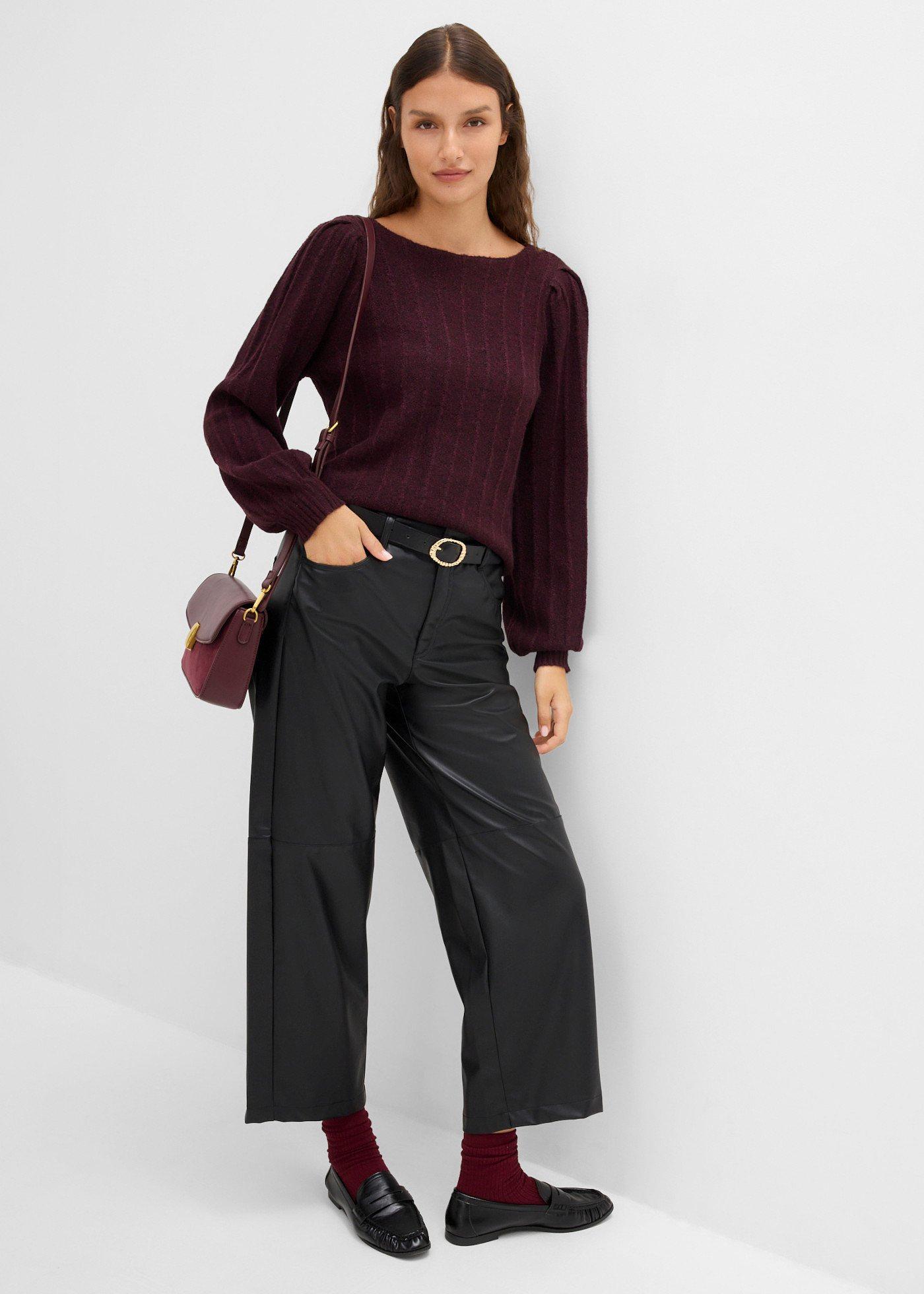 Sweter z rękawami bufkami - Bonprix