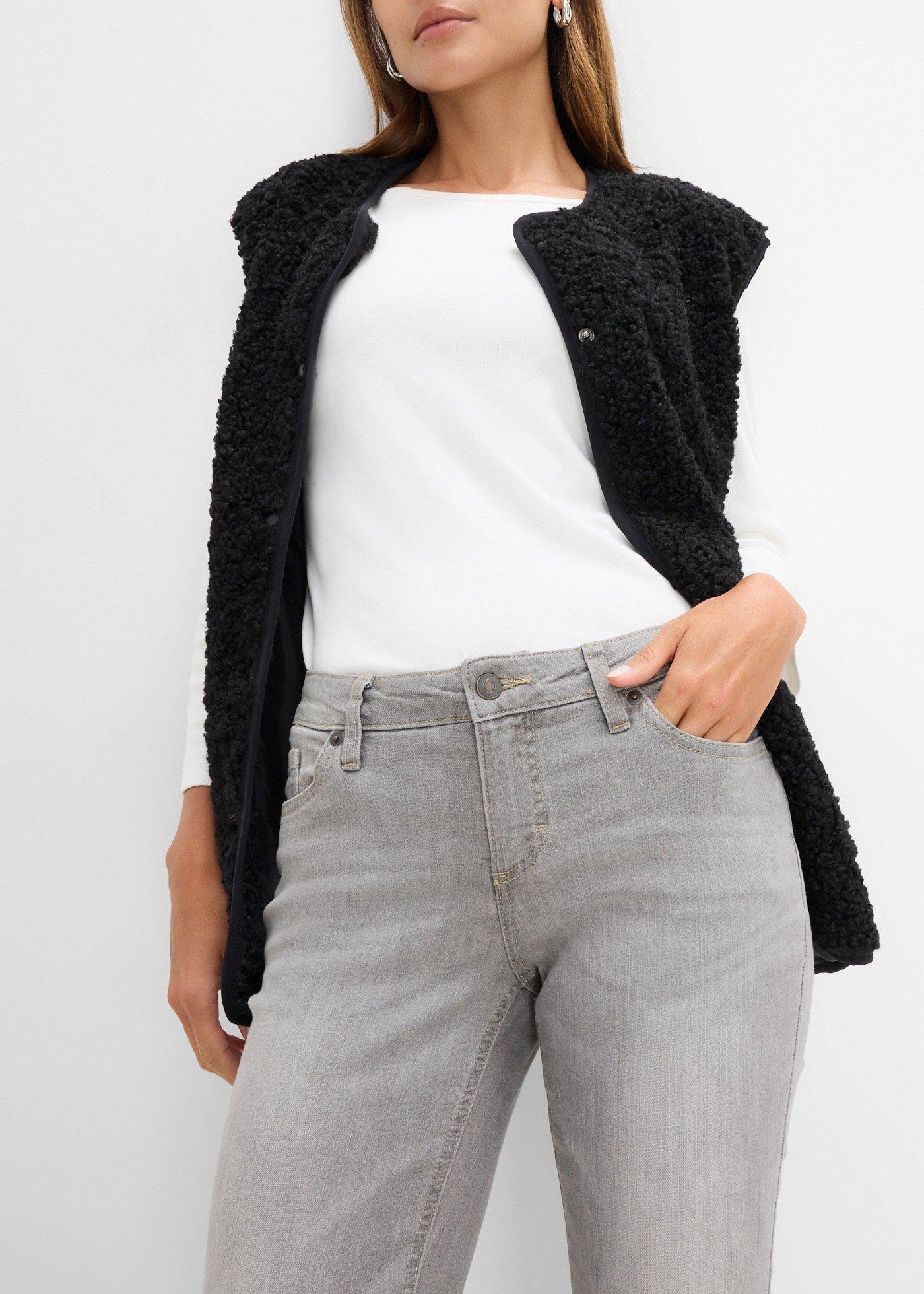 Wygodne dżinsy ze stretchem o kroju bootcut, mid waist - Bonprix