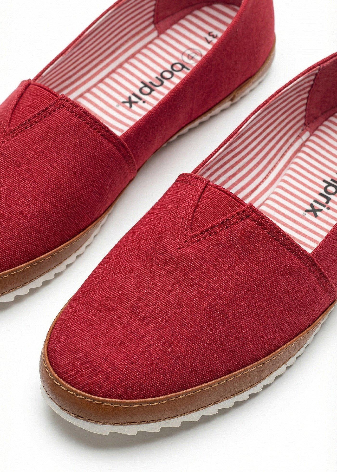 Buty wsuwane z bawełnianego płótna - Bonprix