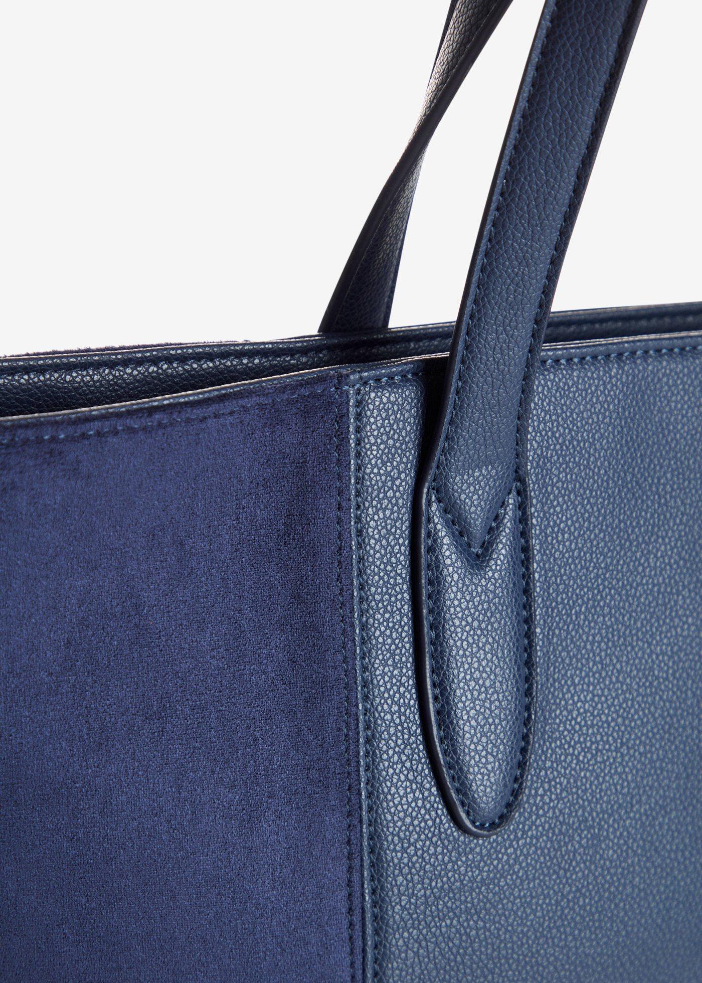 Duża torba typu shopper z różnych materiałów - Bonprix