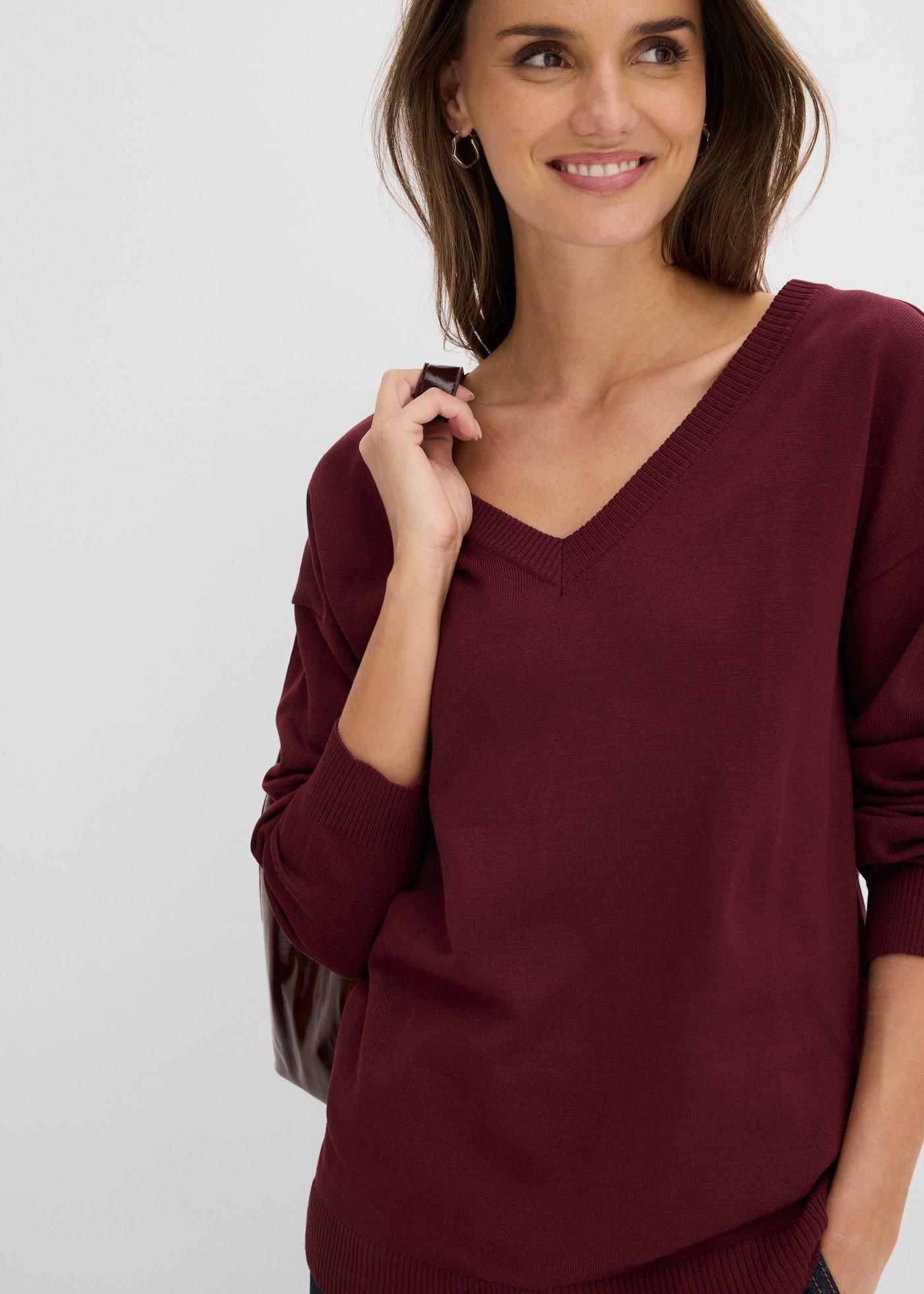 Sweter oversize z mieszanki wiskozy - Bonprix