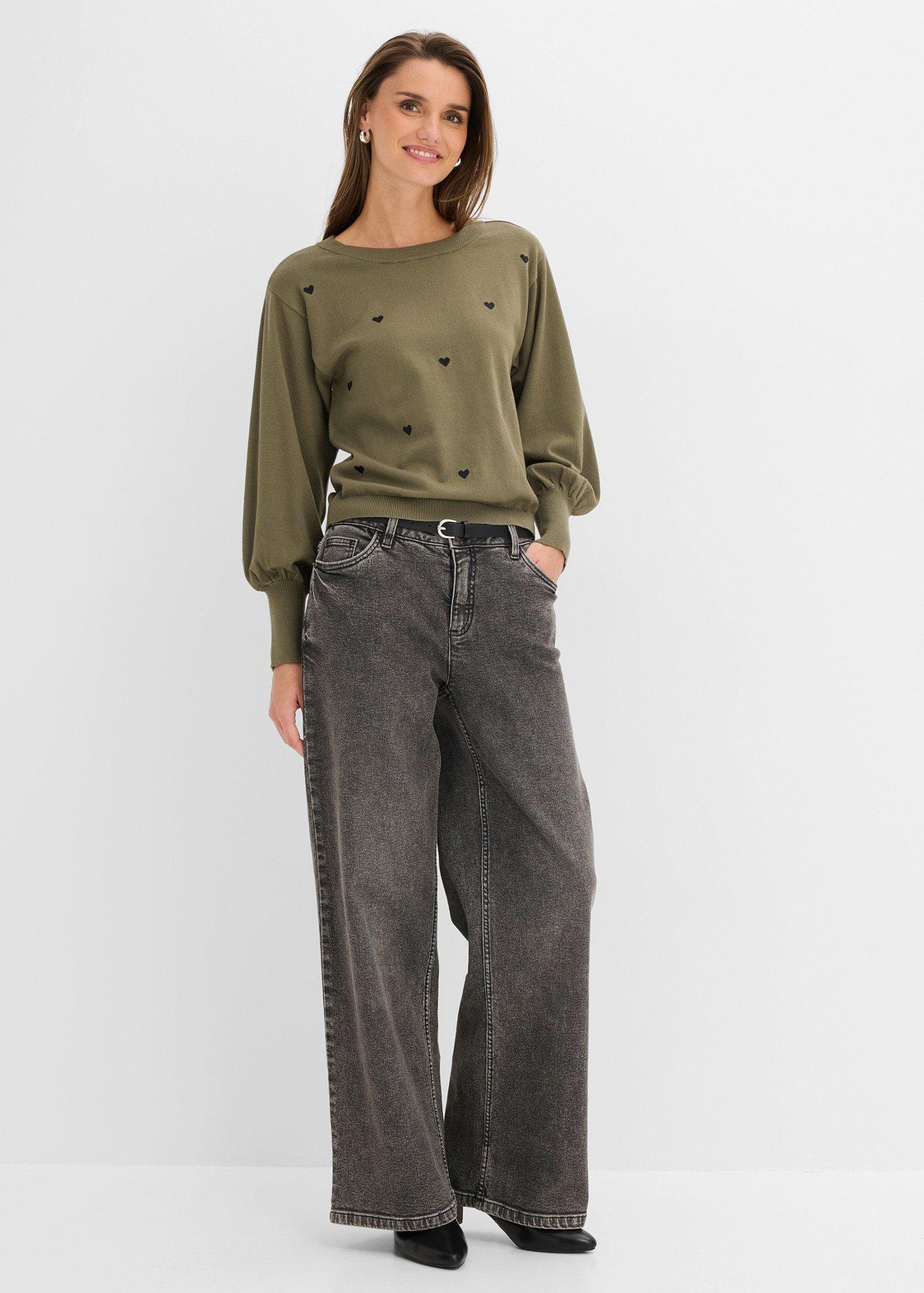 Cienki sweter z mieszanki wiskozy - Bonprix