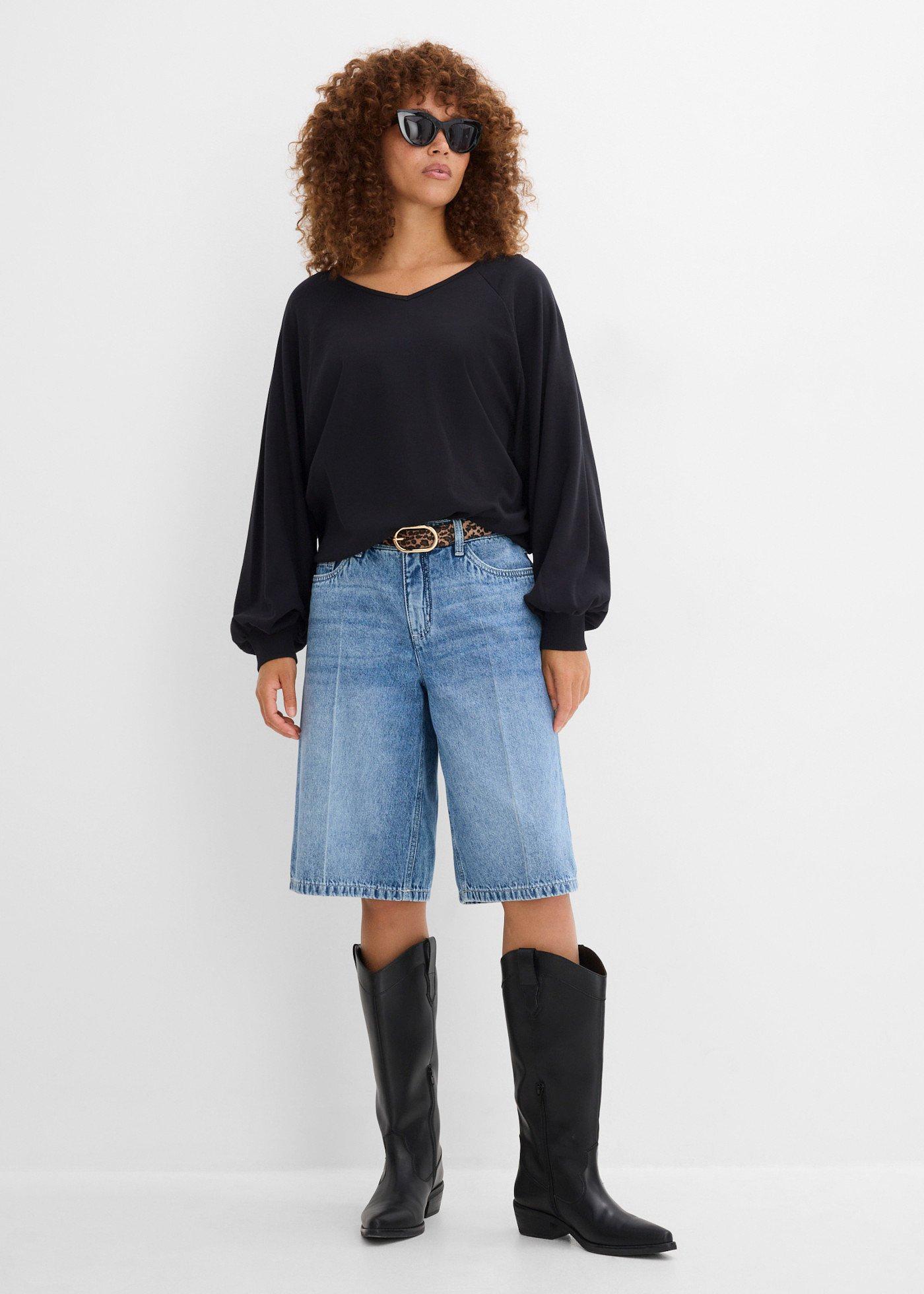 Bluzka oversize z czystej bawełny - Bonprix