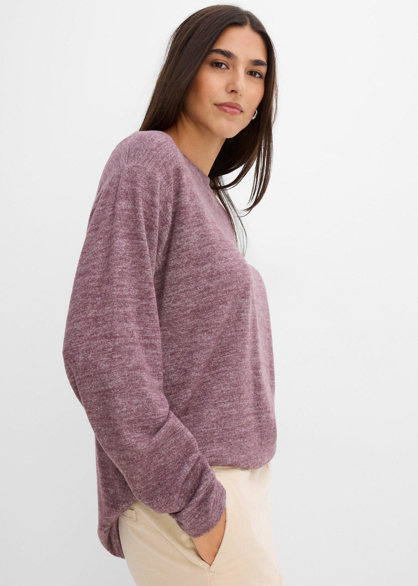 Długa bluza z dzianinowego materiału - Bonprix