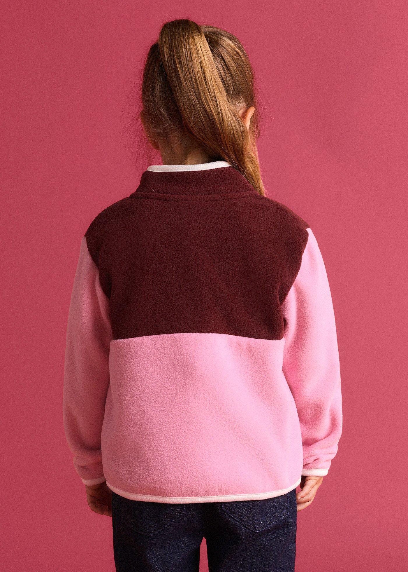 Bluza rozpinana z polaru Lurchi z kontrastowymi detalami - Bonprix
