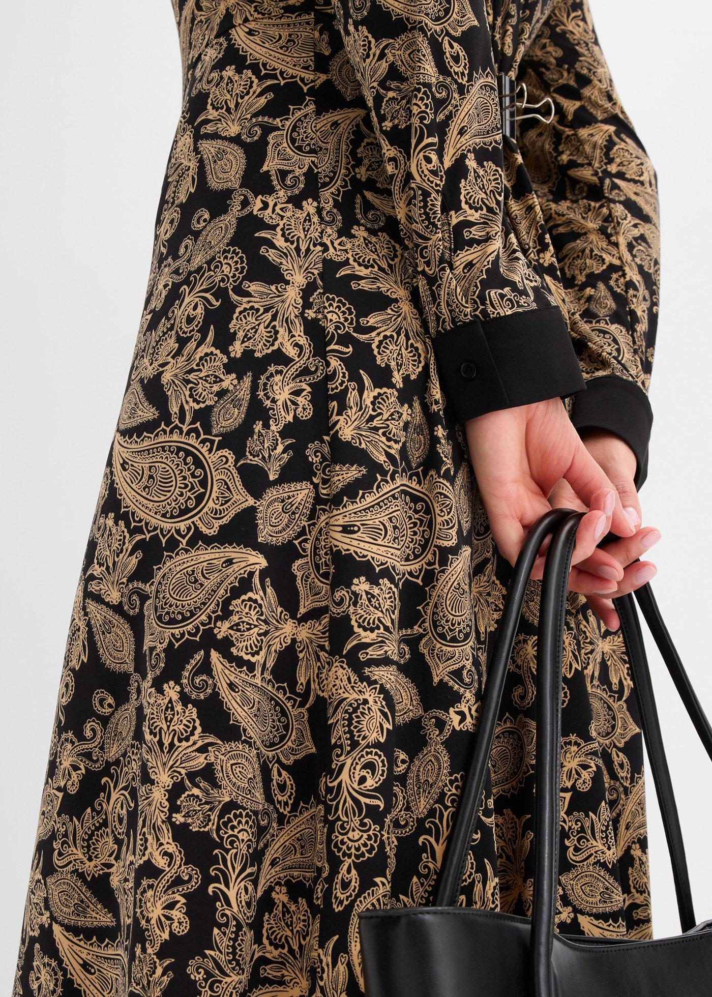 Sukienka z dżerseju ze wzorem paisley - Bonprix