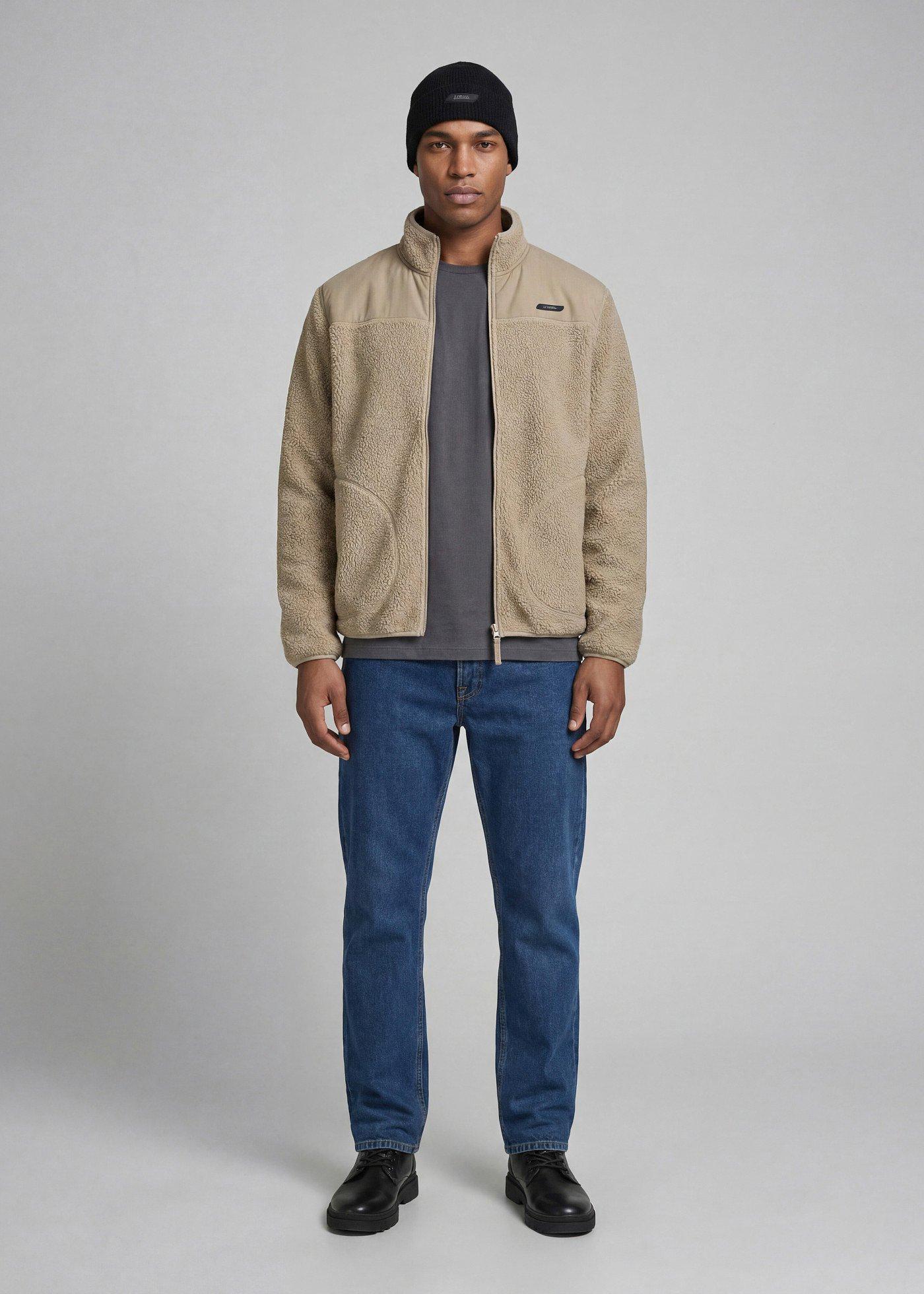 Bluza rozpinana z polaru baranka JJ REBEL - Bonprix
