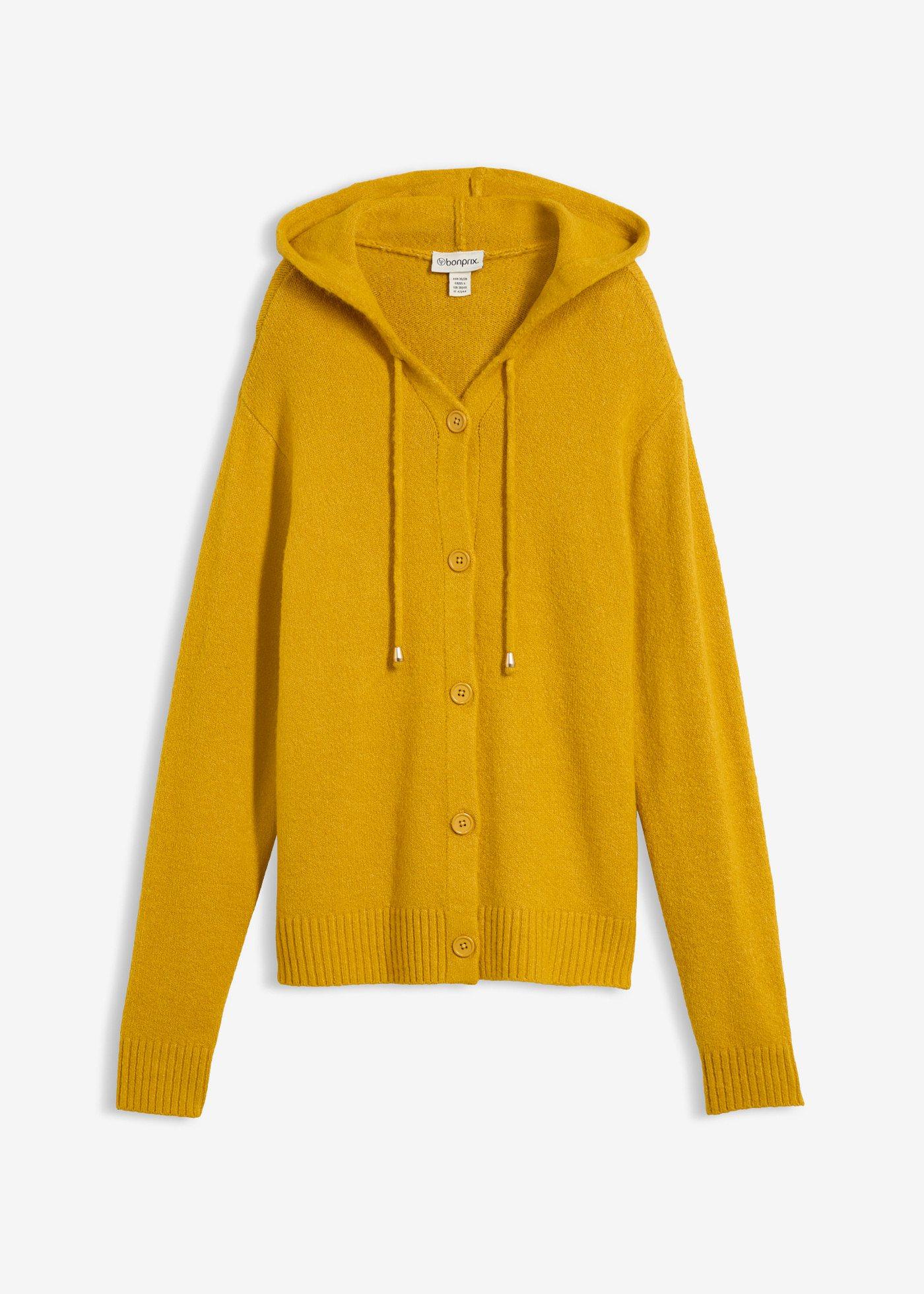 Gilet en maille à capuche