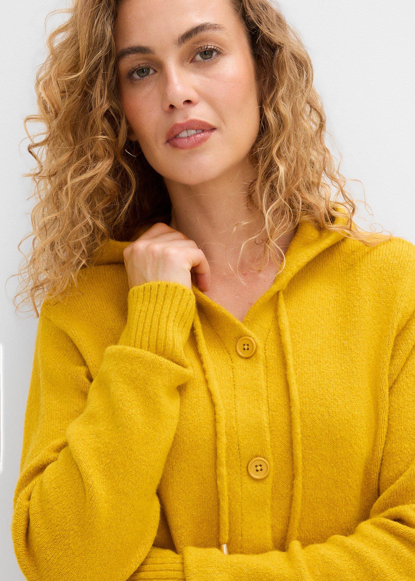 Sweter rozpinany z kapturem - Bonprix