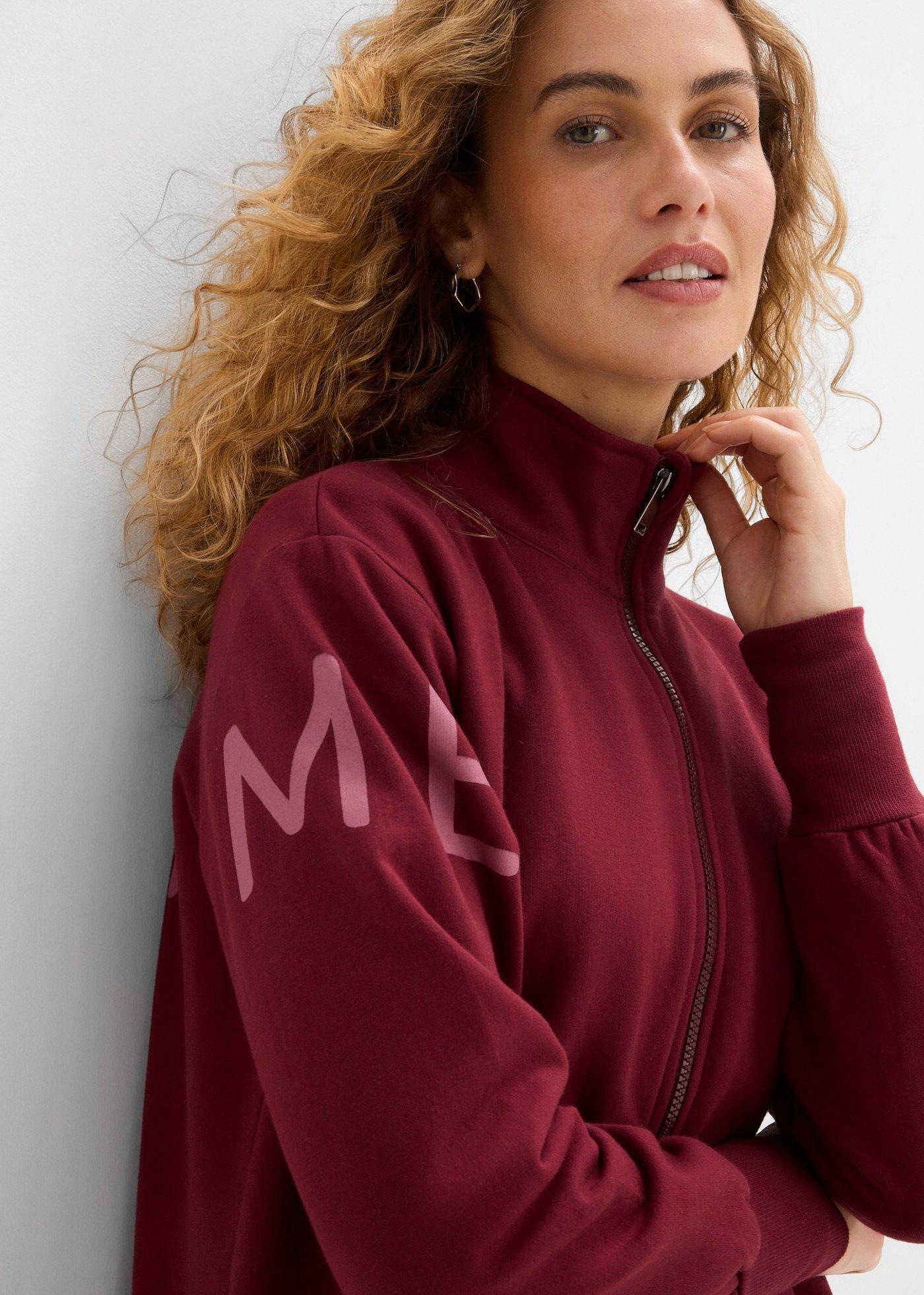 Bluza rozpinana z elastycznej mieszanki bawełny organicznej - Bonprix