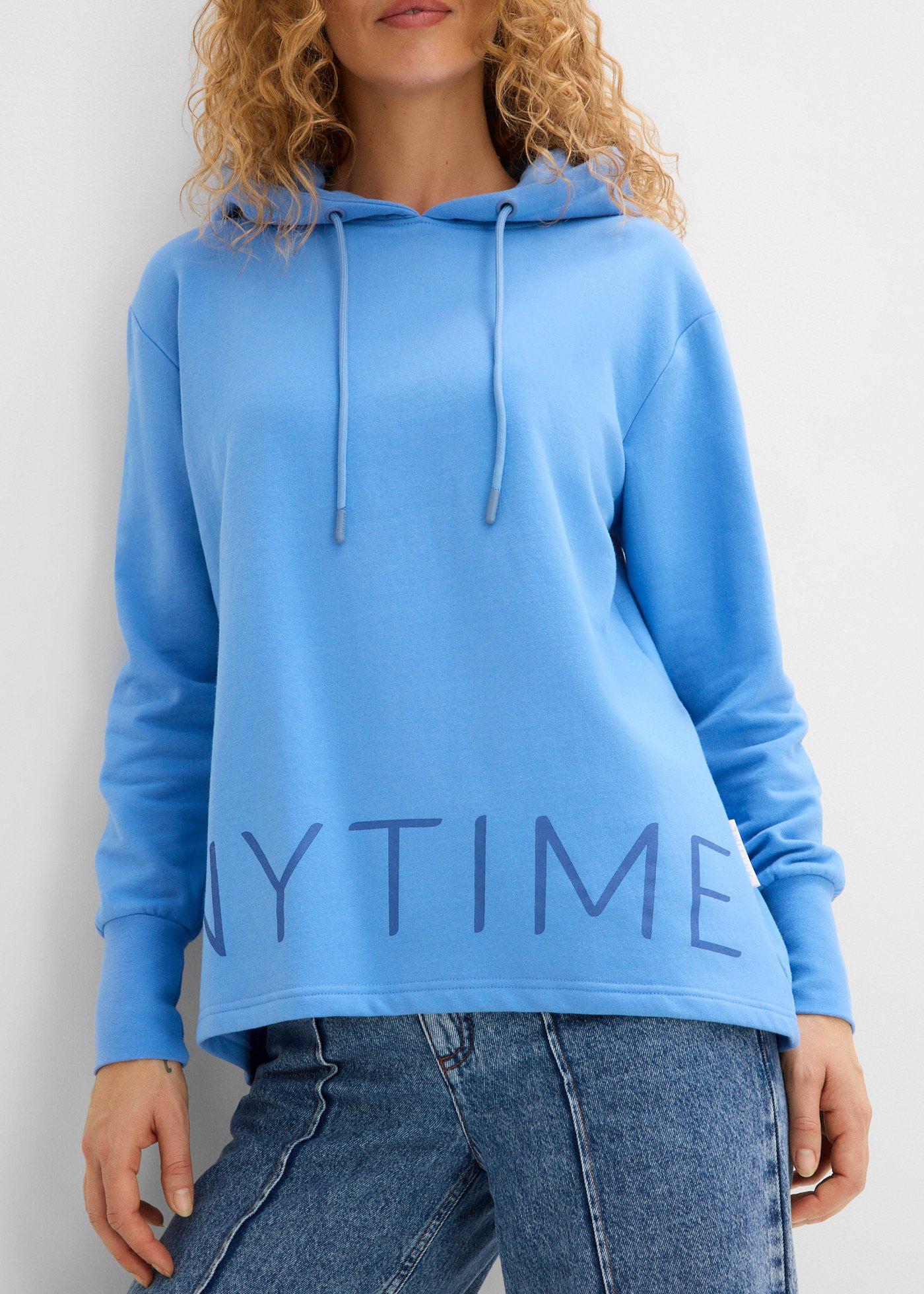 Bluza z kapturem z elastycznej mieszanki bawełny - Bonprix