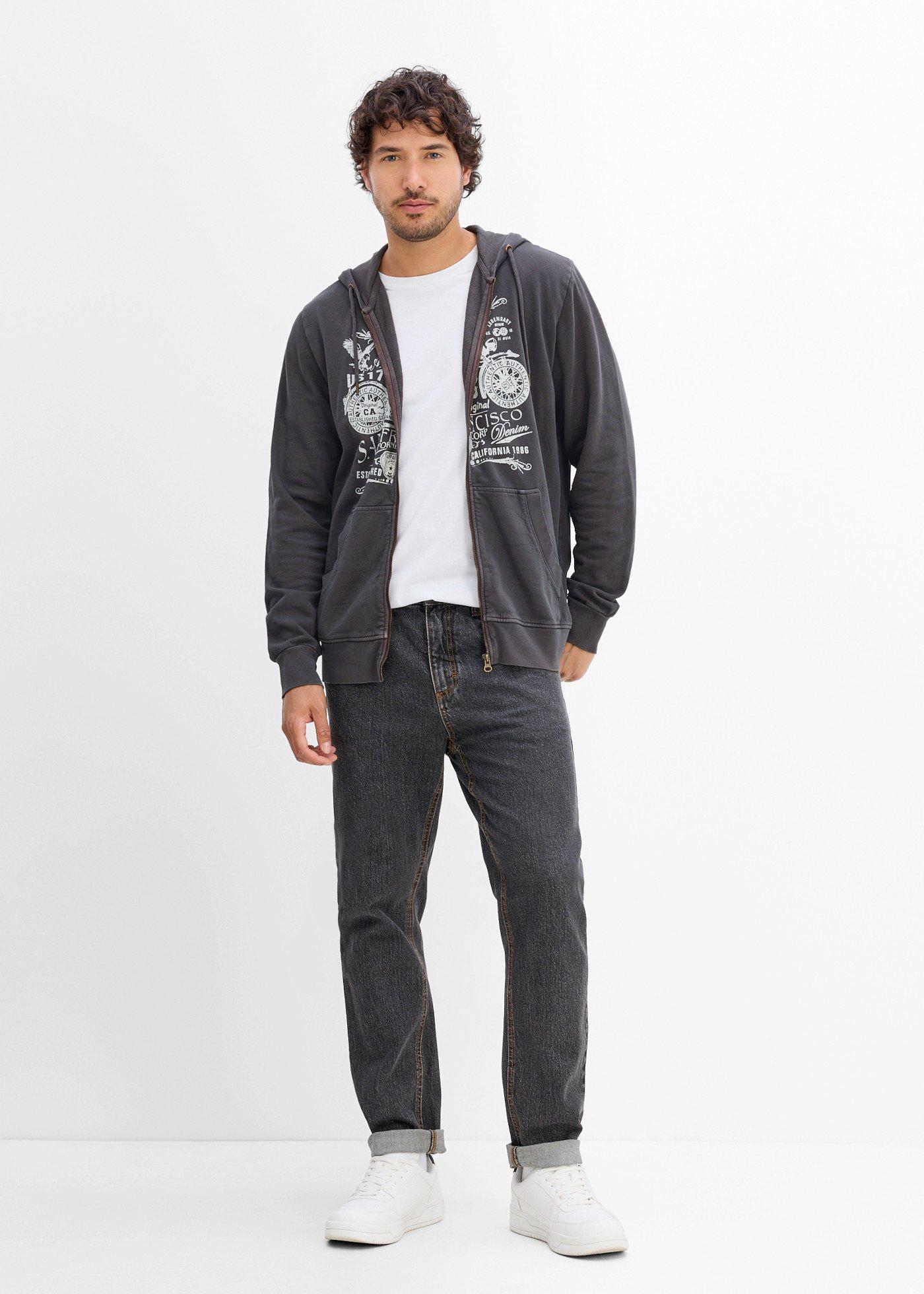 Bluza rozpinana z kapturem, z czystej bawełny - Bonprix
