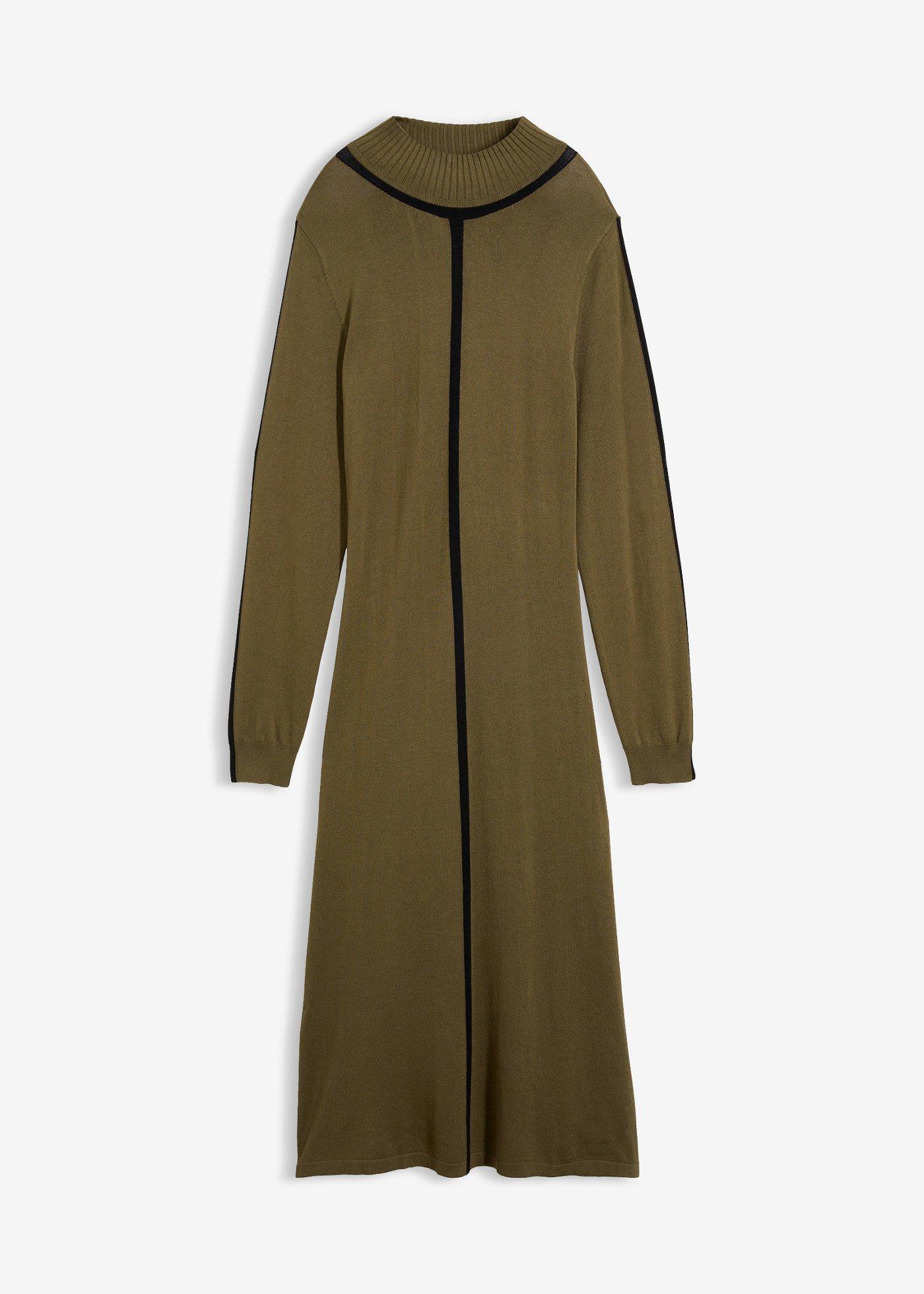 Robe en maille à détails contrastants