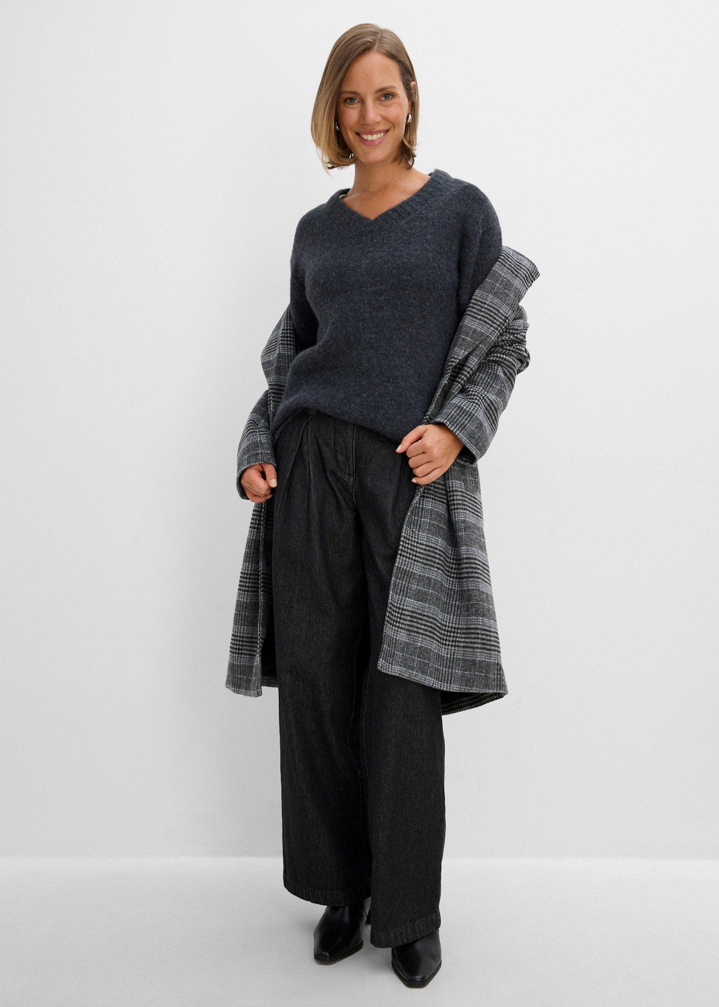 Sweter z domieszką wełny - Bonprix