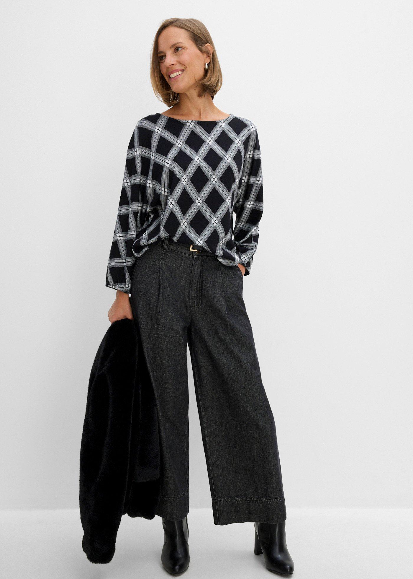 Sweter z delikatnej mieszanki wiskozy - Bonprix