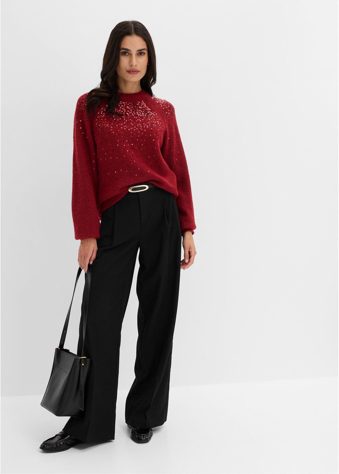 Sweter z cekinami - Bonprix