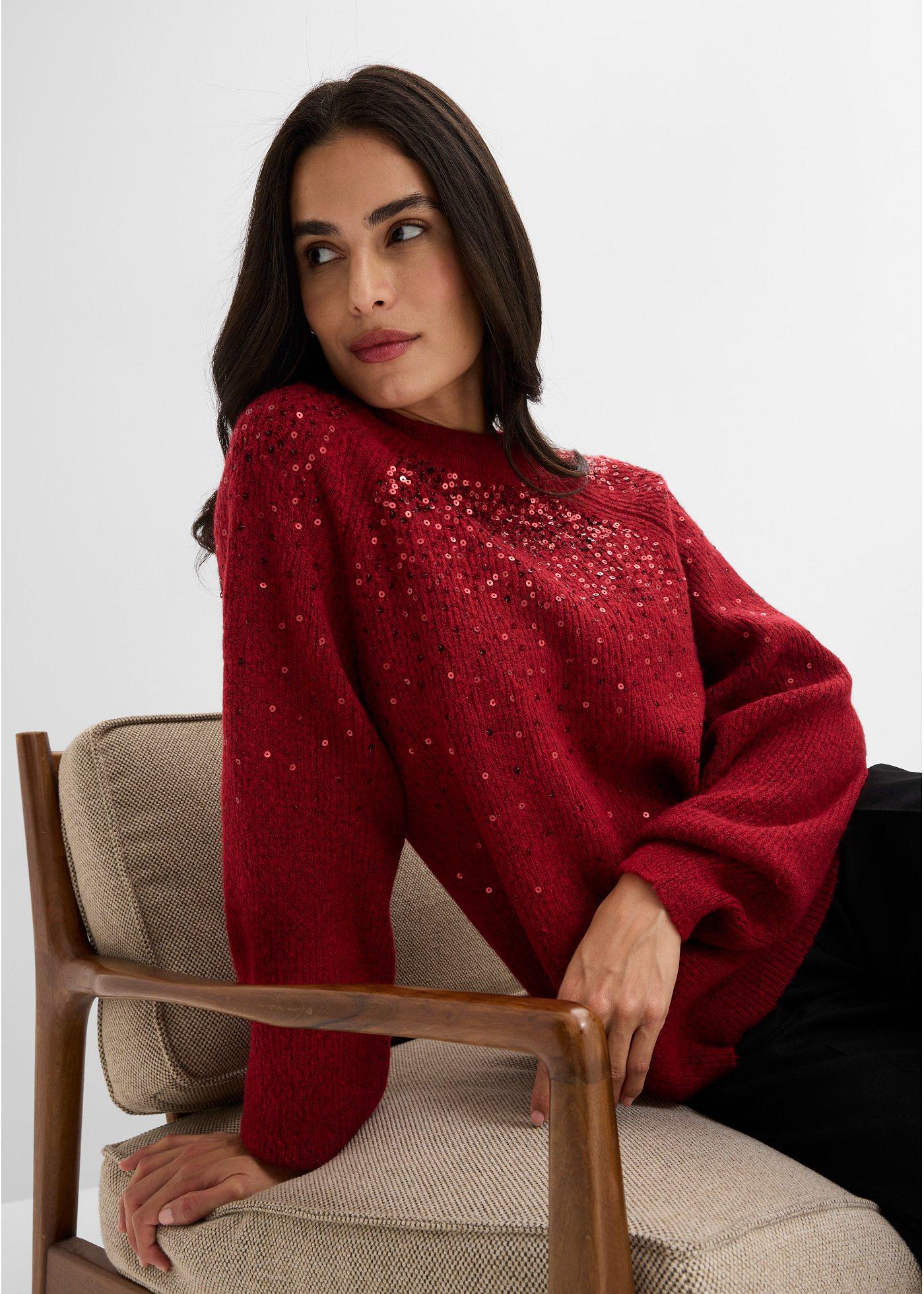Sweter z cekinami - Bonprix