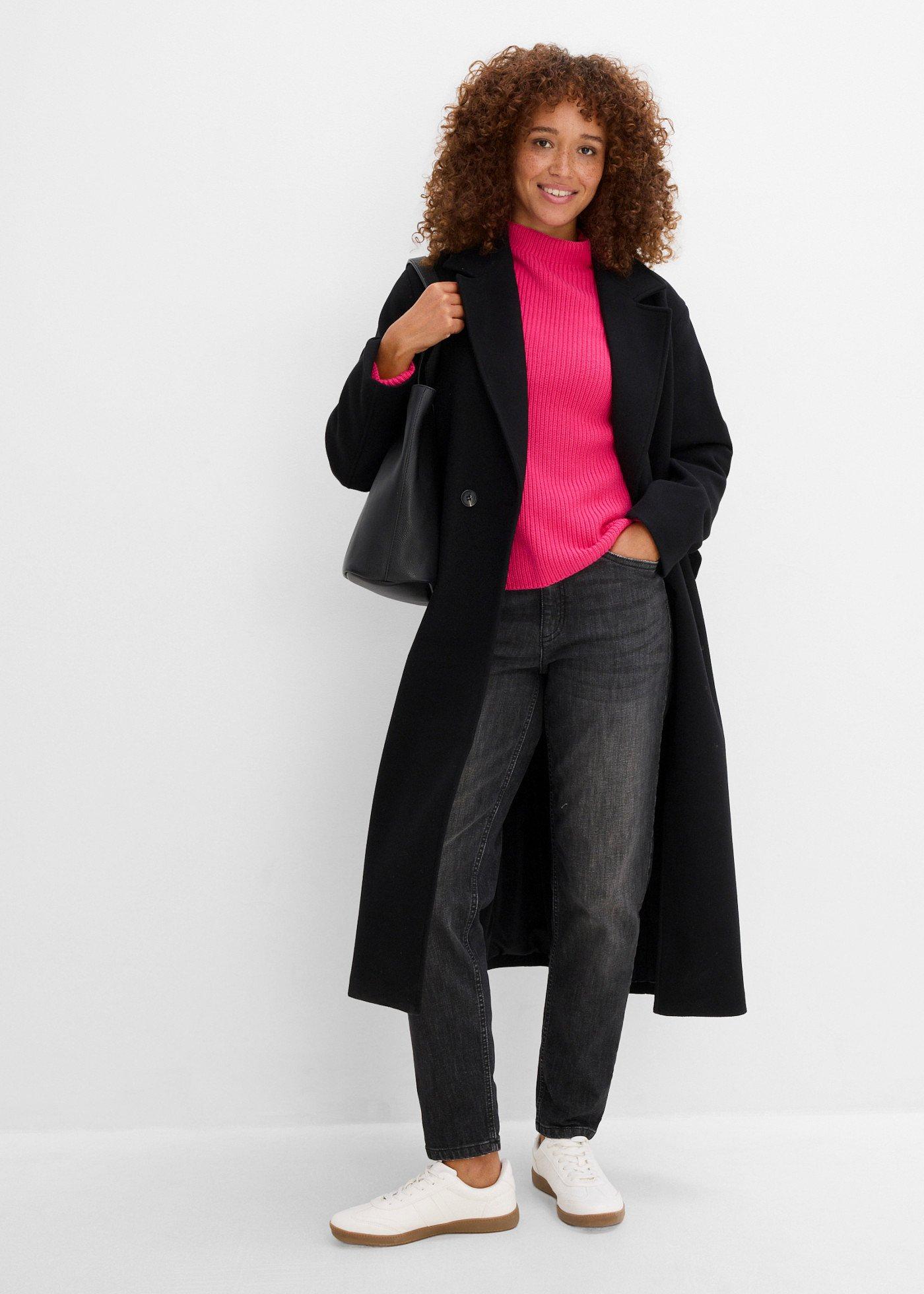 Sweter prążkowany z czystej bawełny organicznej - Bonprix