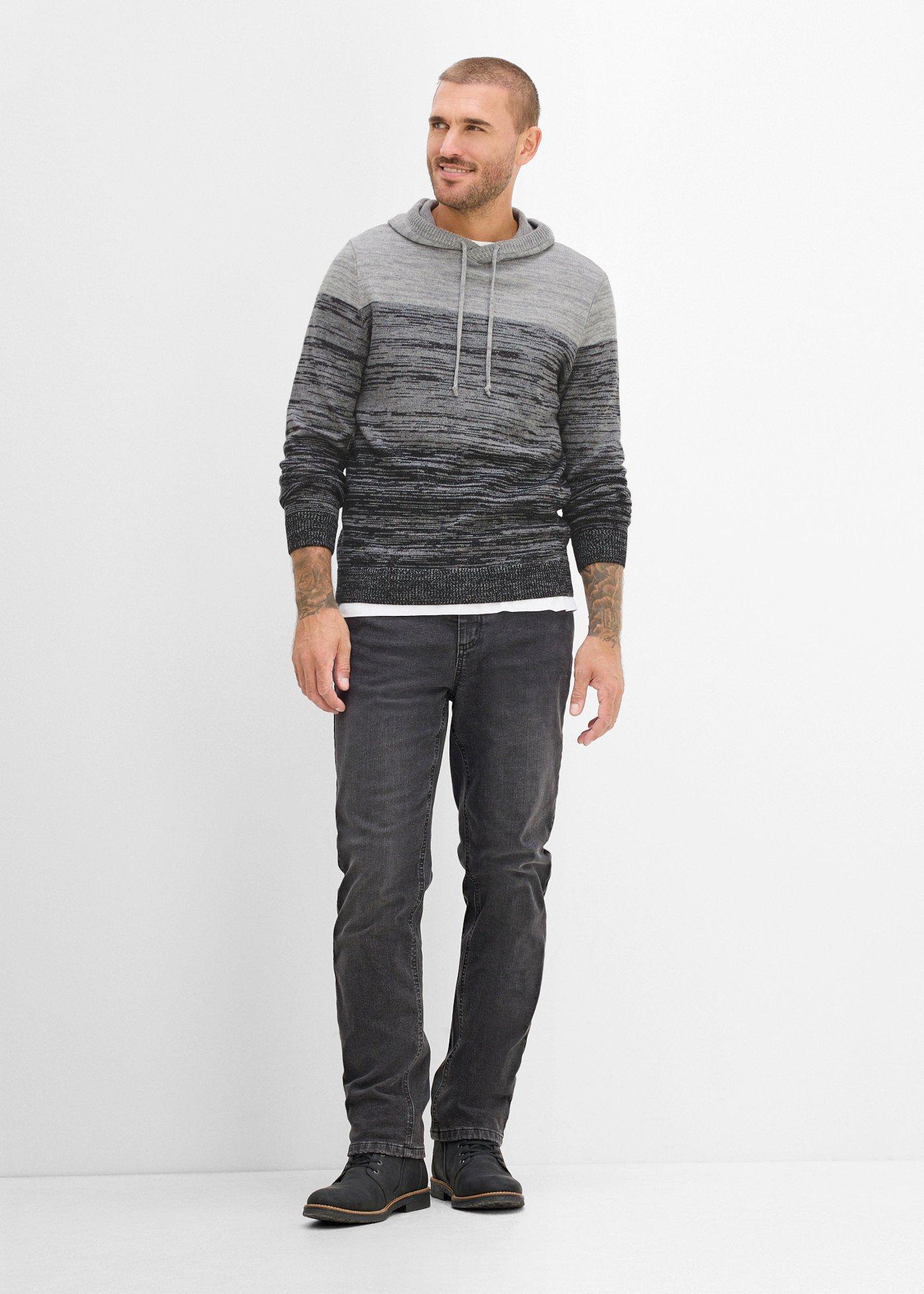 Sweter z cienkiej dzianiny z kapturem o kroju regular fit - Bonprix