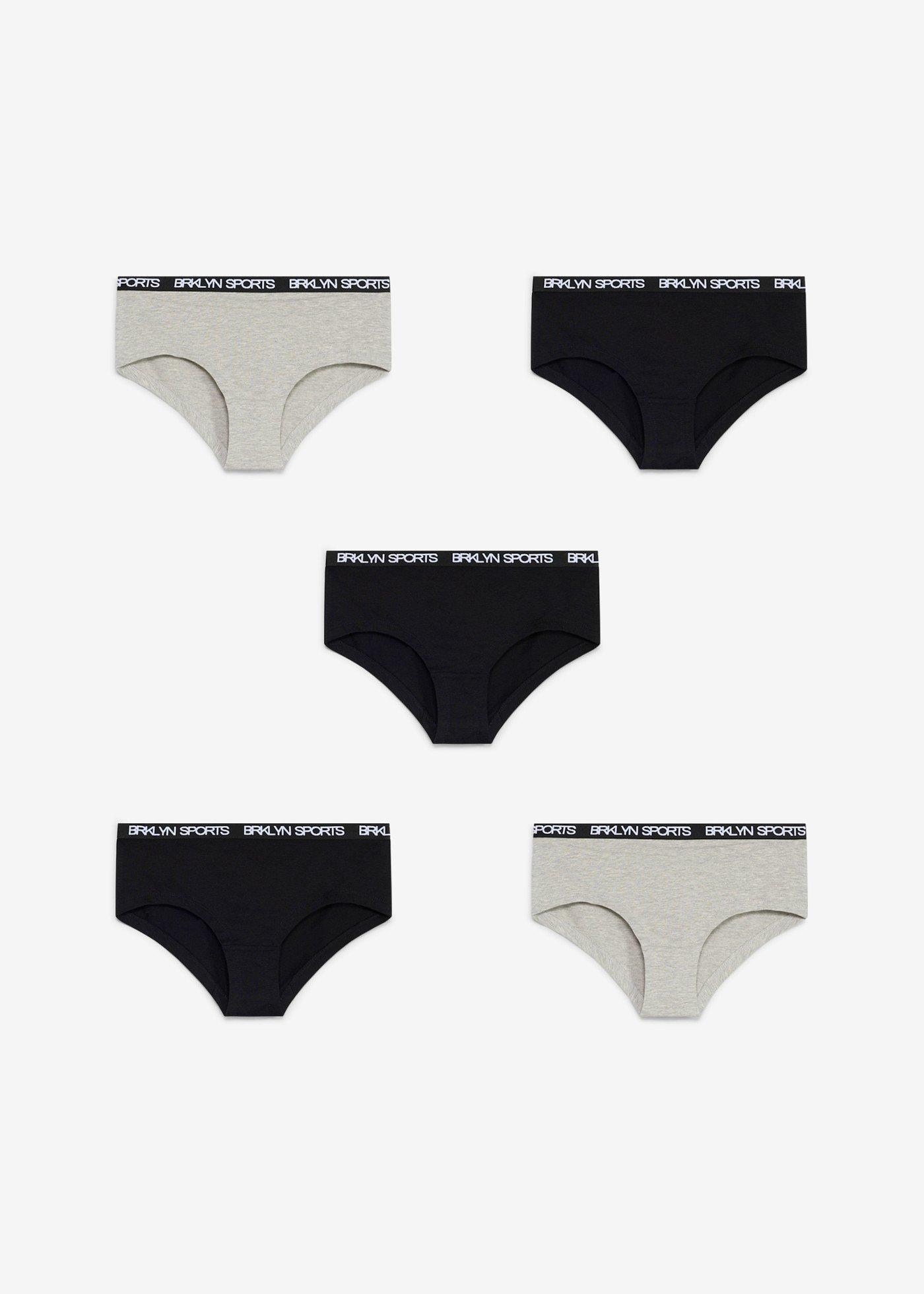 Figi panty z miękkiej mieszanki bawełny organicznej (5 szt.) - Bonprix
