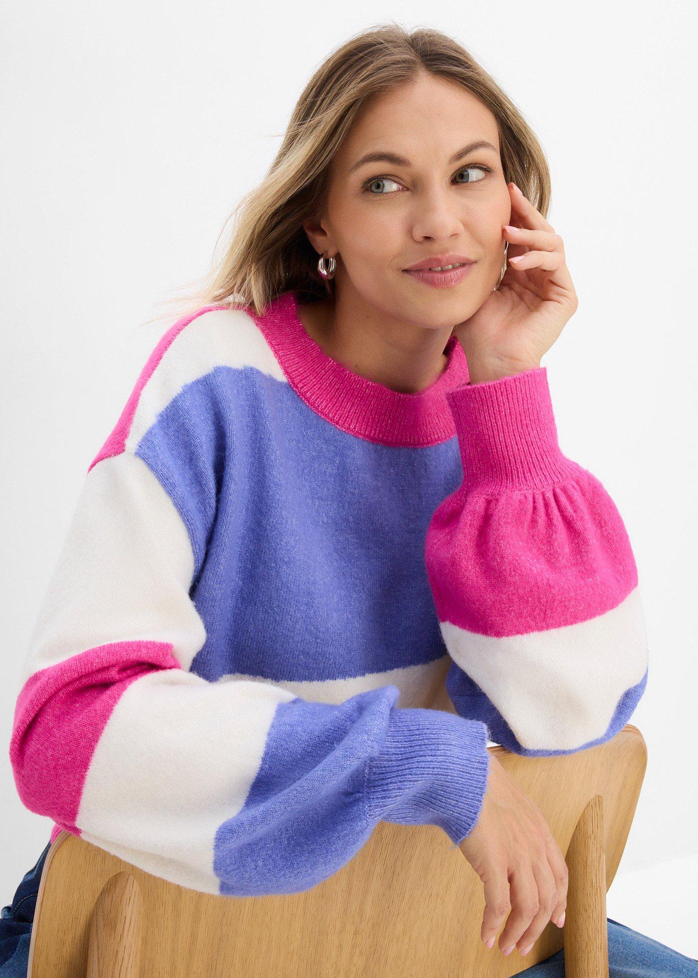 Szeroki sweter z cienkiej dzianiny - Bonprix