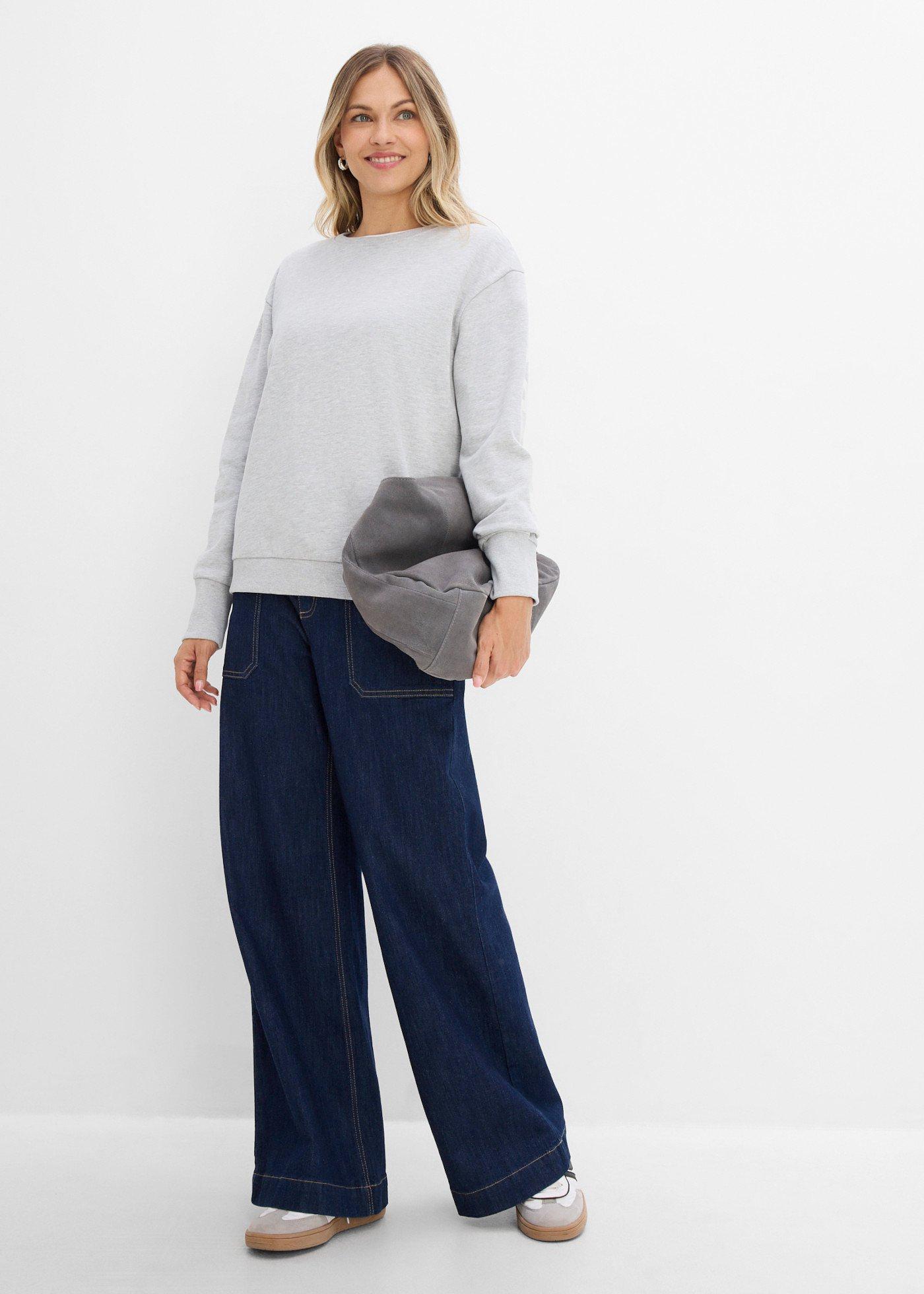 Bluza oversize z miękkiej mieszanki bawełny - Bonprix