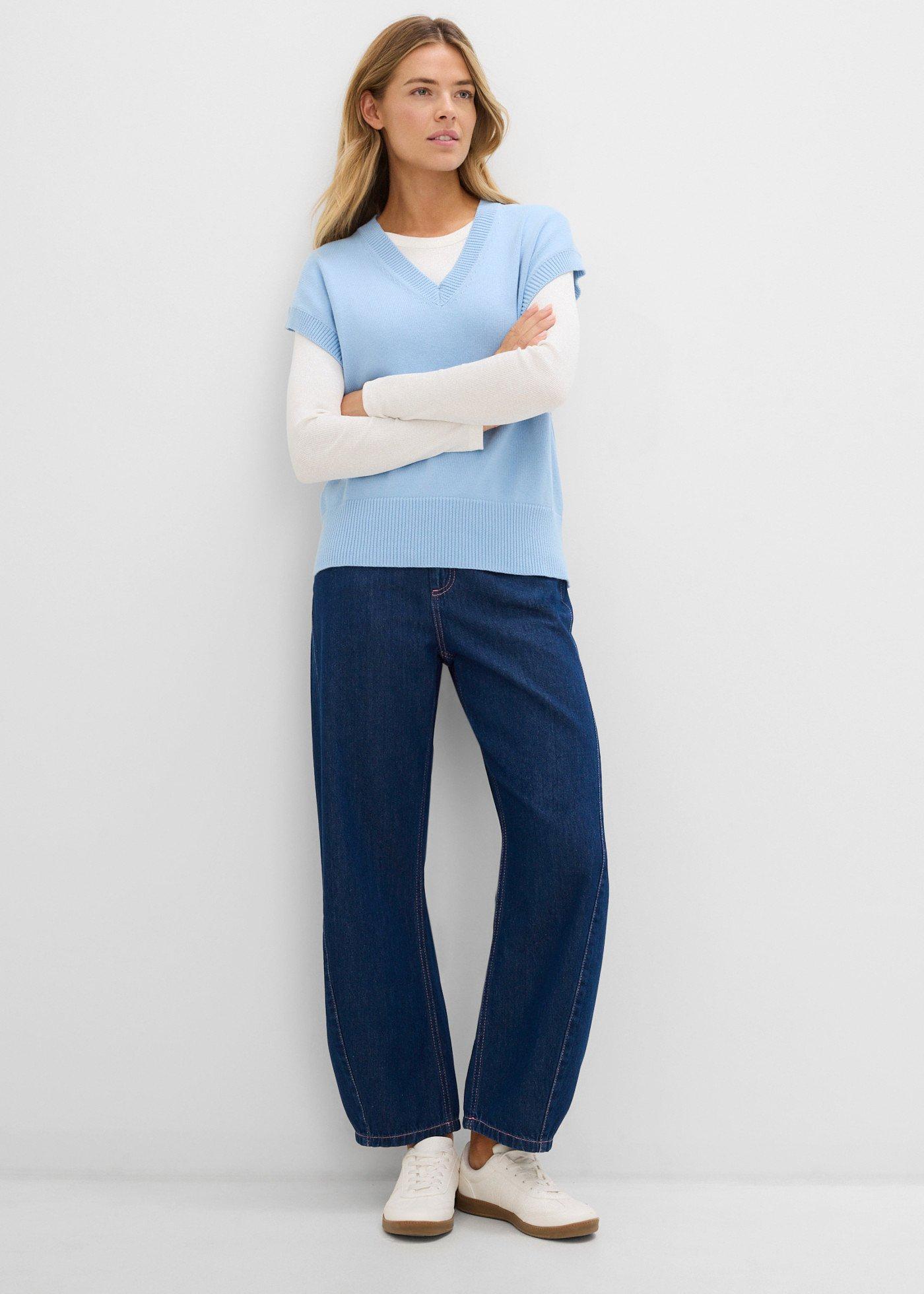 Jeansy o kroju balonowym, high waist - Bonprix