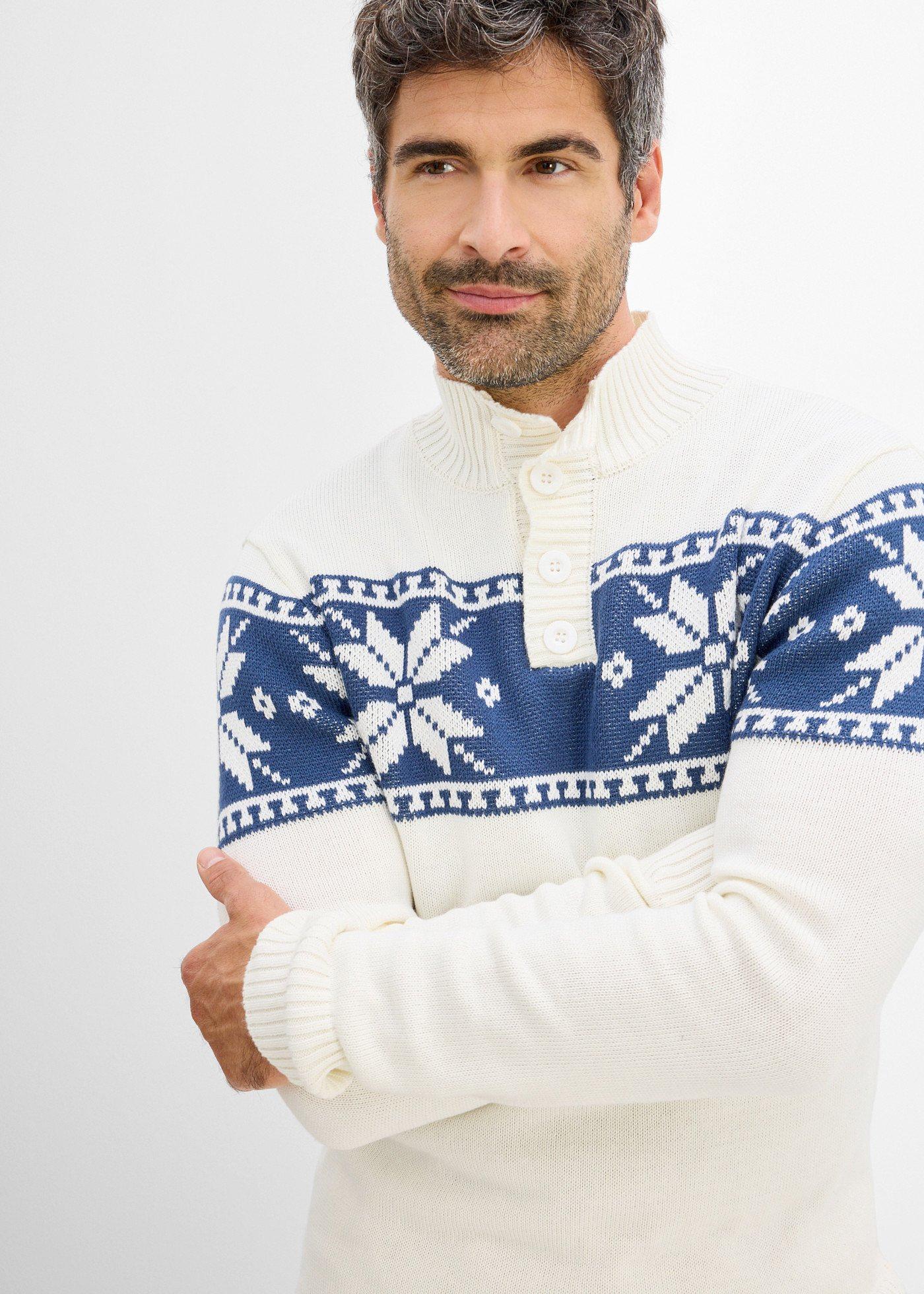 Sweter w norweski wzór o kroju regular fit - Bonprix