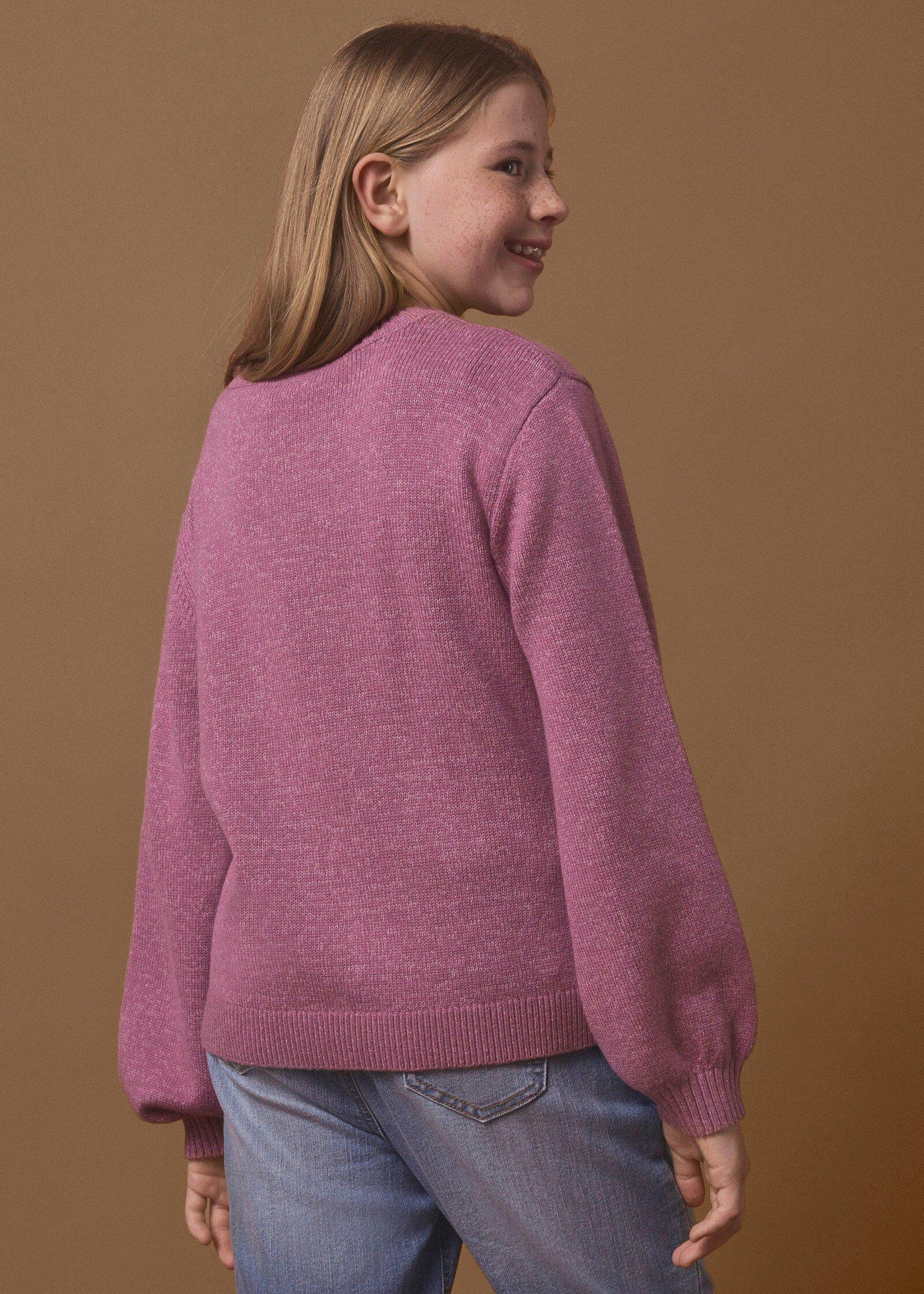 Sweter z grubej dzianiny z domieszką wełny - Bonprix