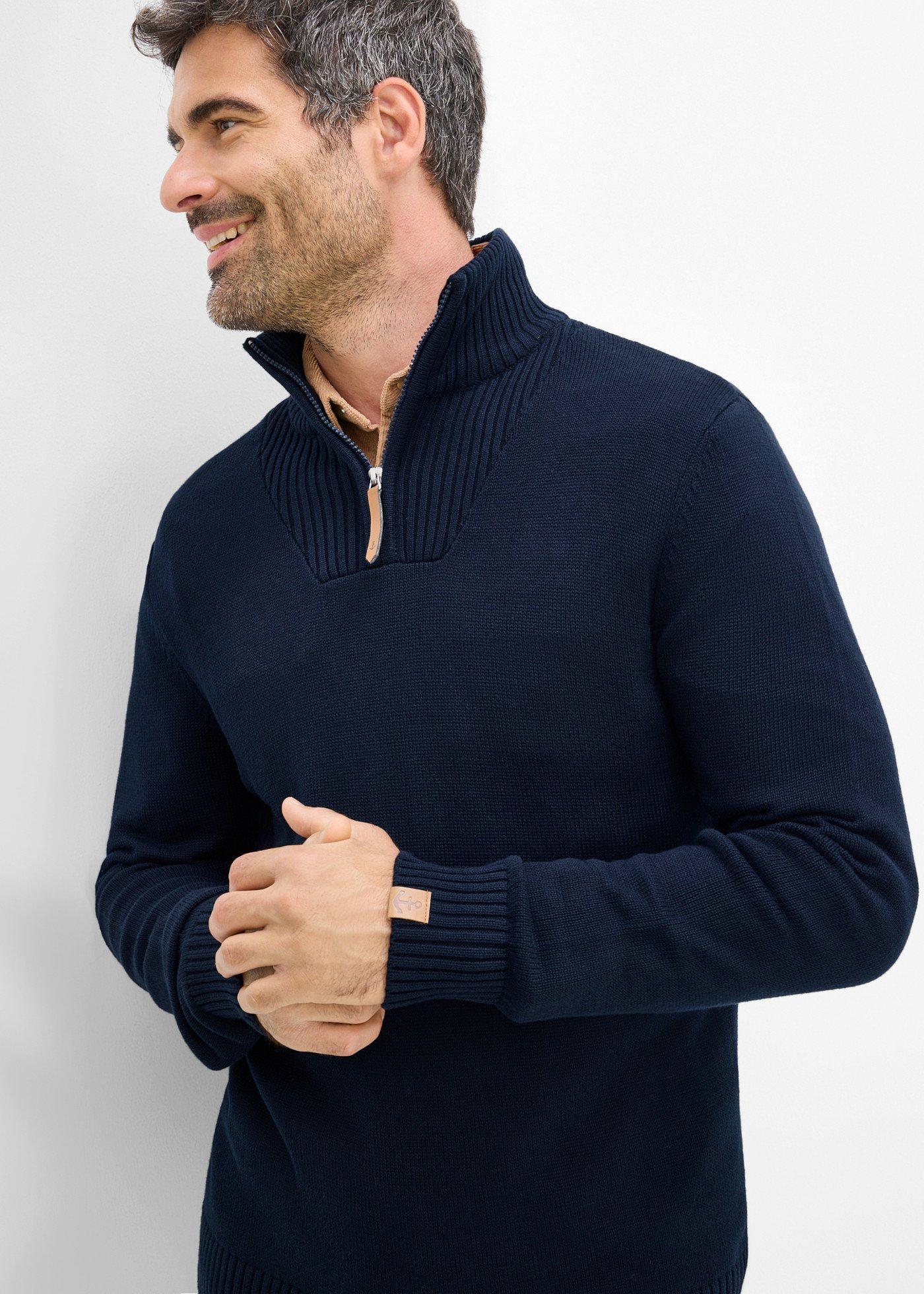 Sweter z kołnierzem zapinanym na zamek o kroju regular fit - Bonprix
