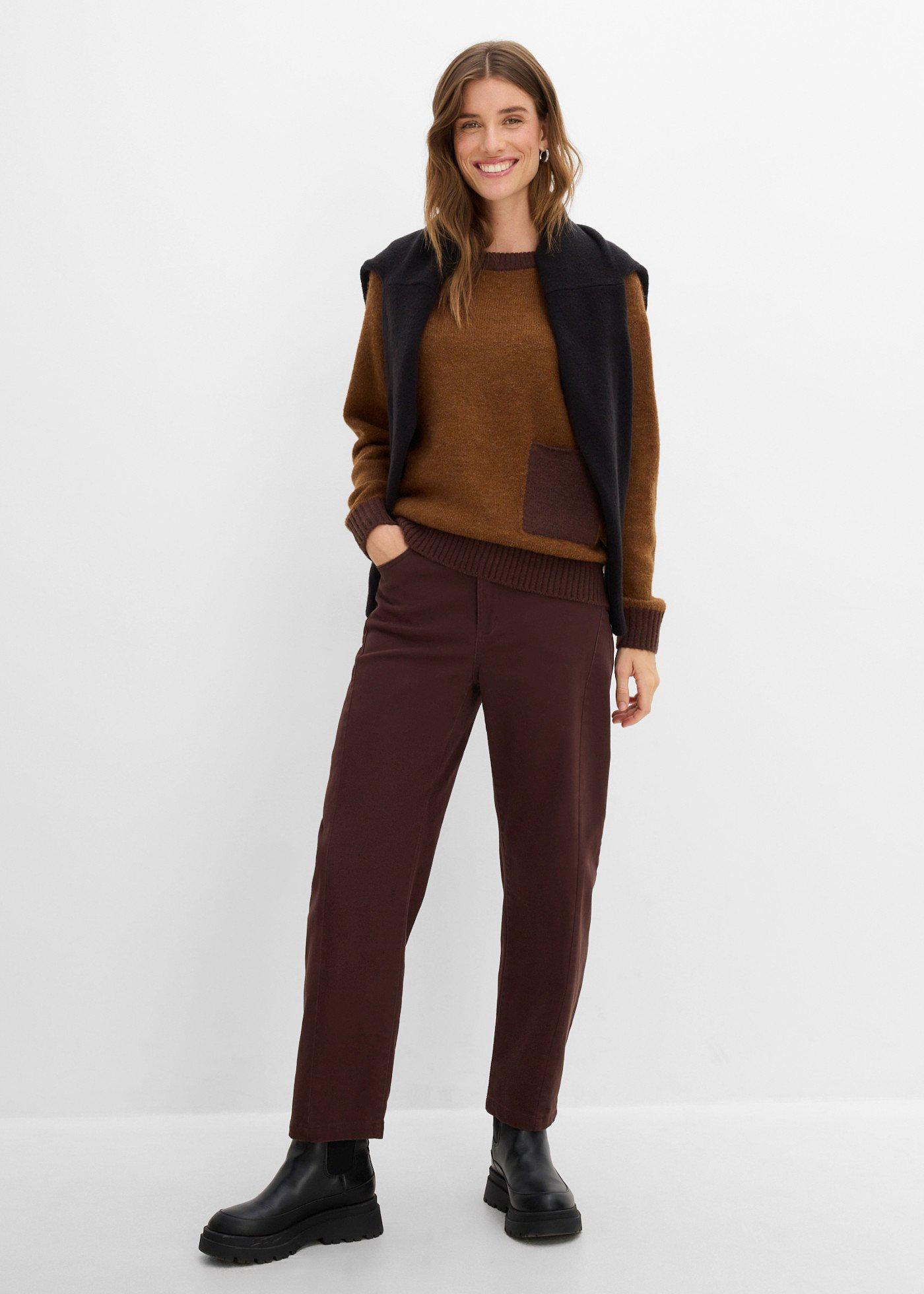 Sweter z dzianiny o kroju loose fit - Bonprix