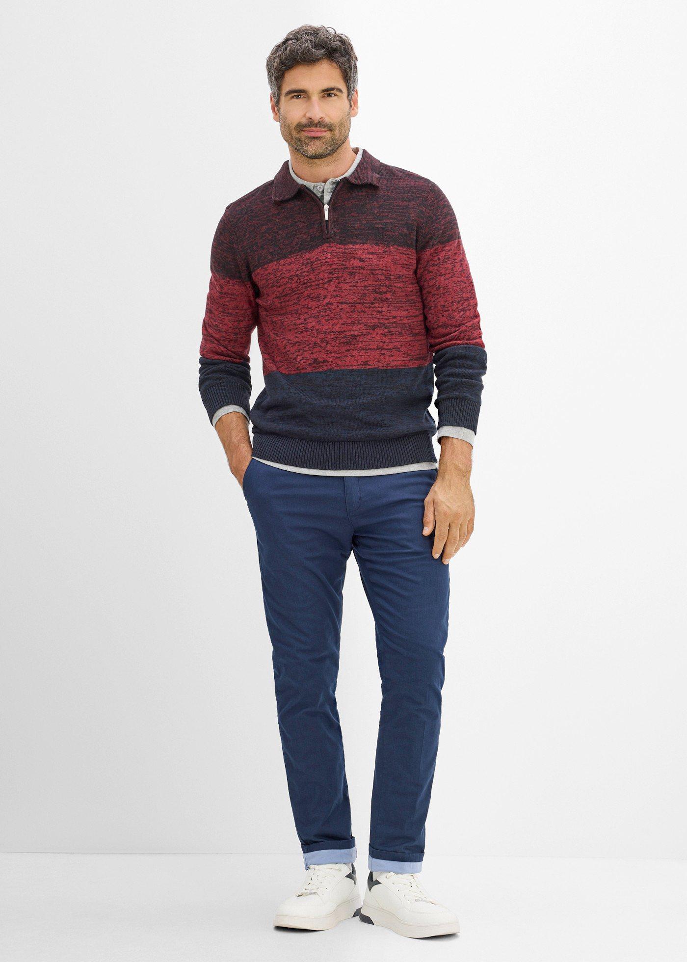 Sweter z cienkiej dzianiny z kołnierzykiem polo - Bonprix