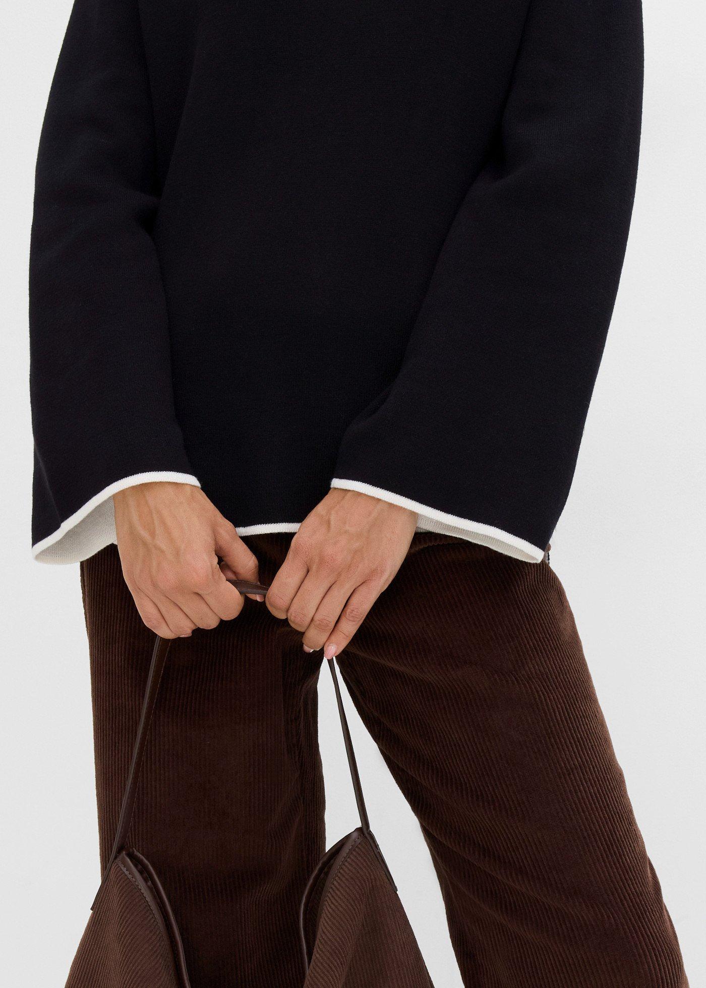 Sweter dwustronny z cienkiej dzianiny - Bonprix