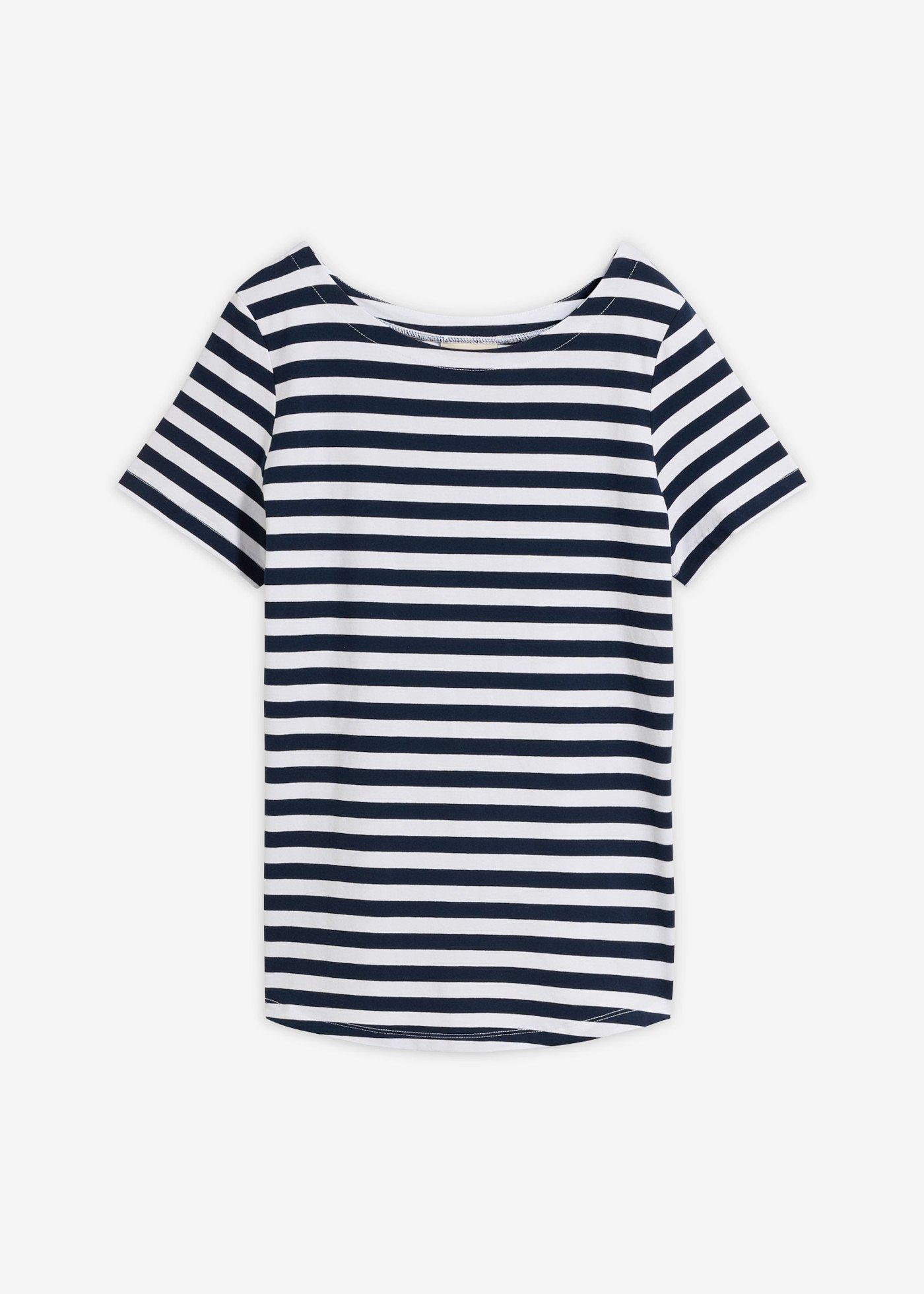 Tricou cu decolteu bărcuță