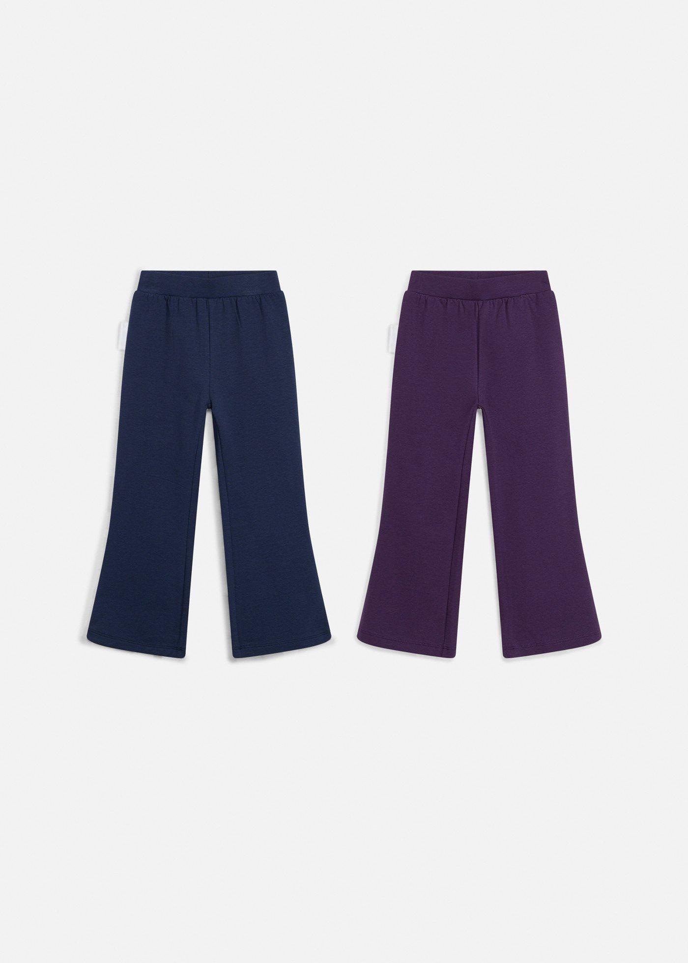 Legginsy ocieplane Lurchi o kroju bootcut (2 pary) - Bonprix