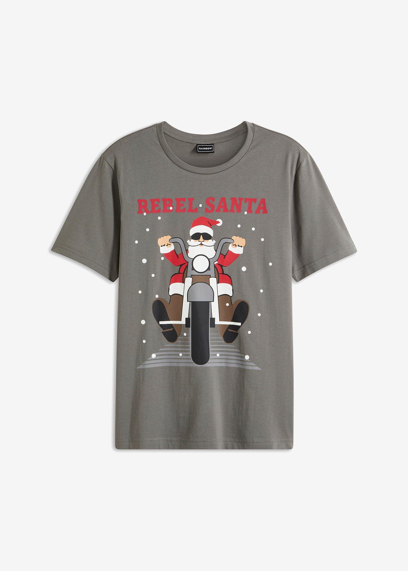 Tricou cu motiv de Crăciun, din bumbac bio