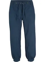 3/4 Hose aus Baumwoll-Leinen-Mix