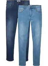 Slim Fit Power-Stretch-Jeans, Tapered (2er Pack)
