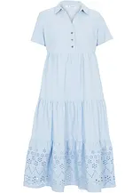 Tunika-Kleid mit Lochstickerei