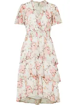 Geblümtes Midikleid mit Volants