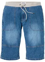 Leichte Long Schlupf-Jeans-Bermuda mit Komfortbund, Relaxed Fit