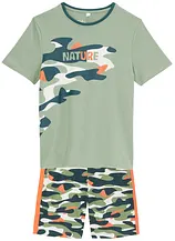 T-Shirt und kurze Hose aus reiner Baumwolle (2-tlg.Set)