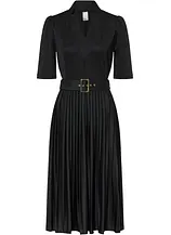 Jersey-Midikleid, Plissee-Rock