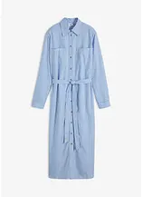 Gestreiftes Blusenkleid mit Bindeband