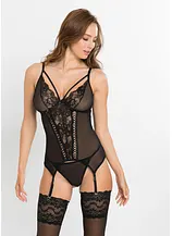 Corsage mit Strapshaltern und String (2-tlg.Set)