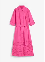 Hemdblusenkleid mit Lochstickerei