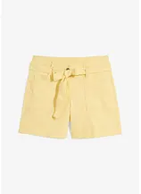Twill-Shorts mit Bindegürtel